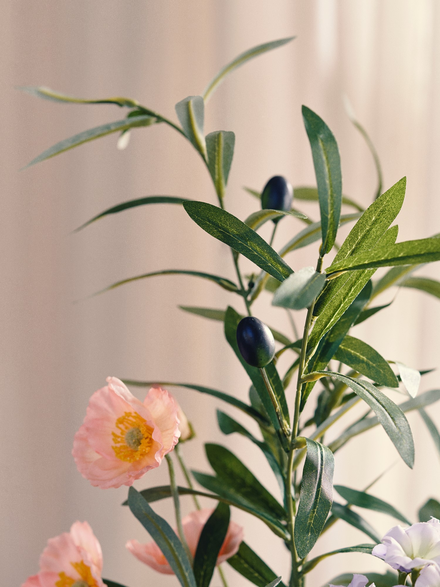 Artificial olive leaf branch 91 cm.