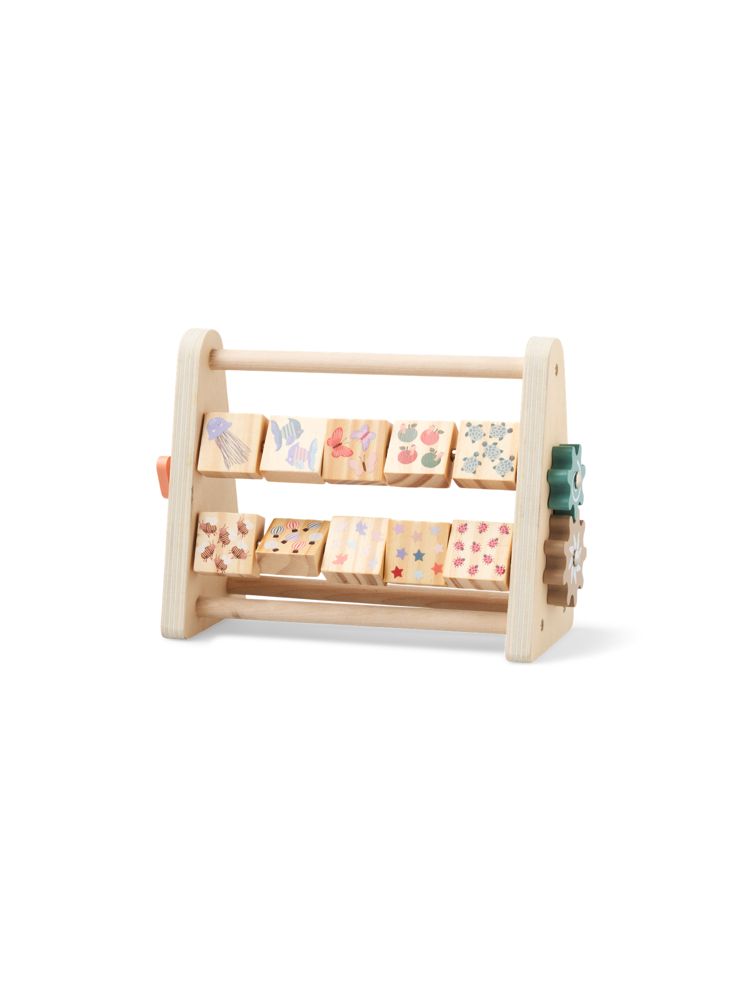 Number blocks abacus Pinewood. 19 x 9.5 x 16.5 cm