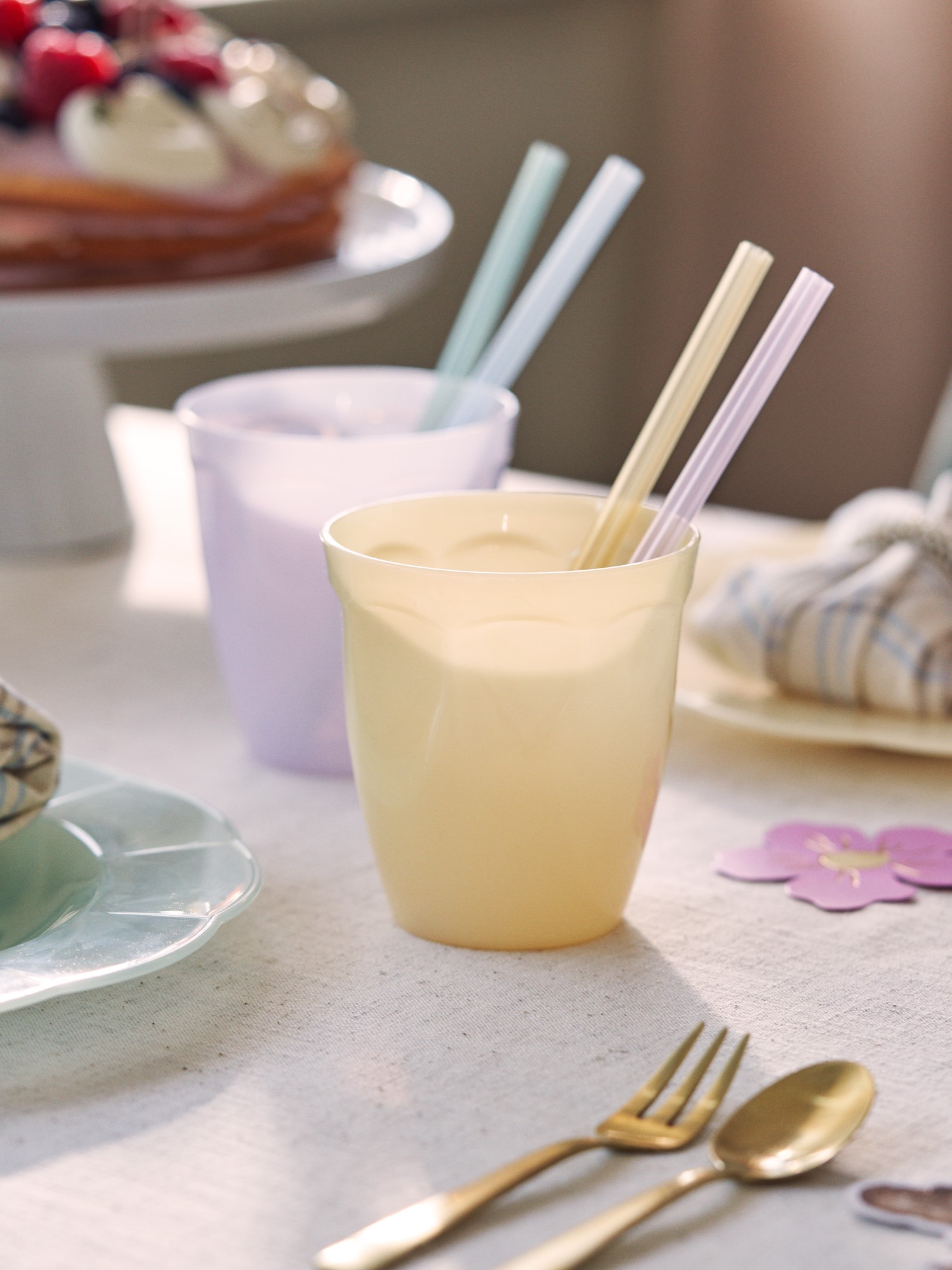 Reusable plastic glasses 4-pack Ø8.5. 4 pcs.