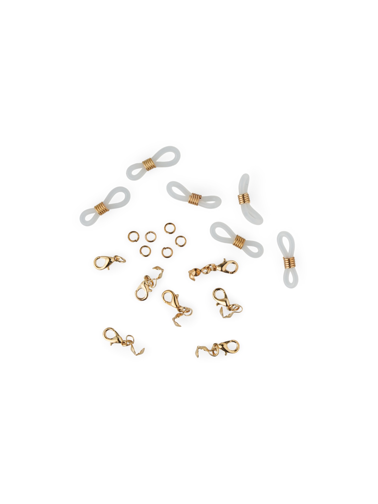 Loop ends for glasses strap Rubber/metal. 6 pcs.