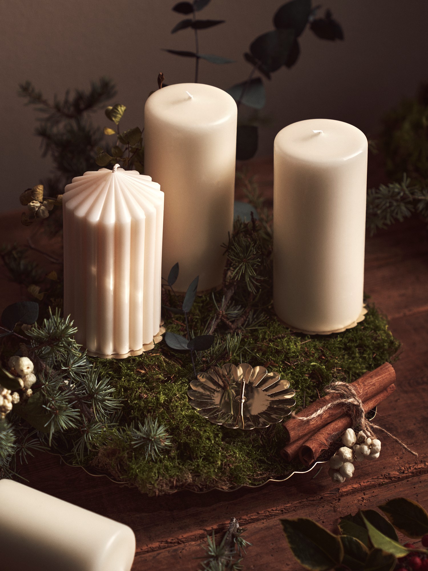 Pillar candleholders for wreaths 4-pack Iron. 7.5 cm. 4 pcs.