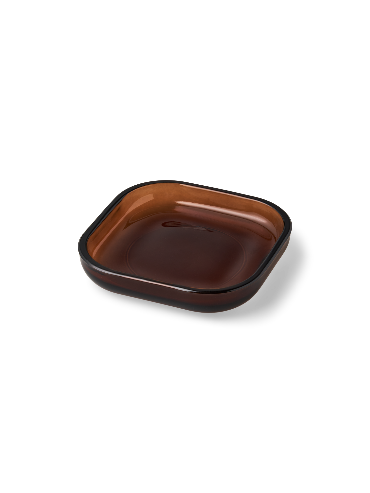 Soap dish Glass. 9.9 x 9.9 x 1.8 cm.