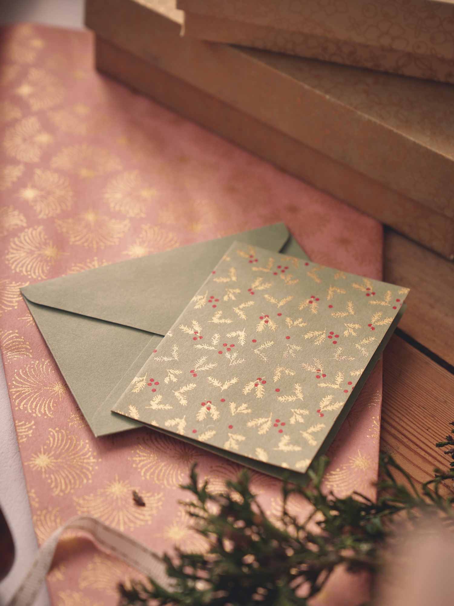 Greeting cards with envelopes Recycled cotton. 8 x 11 cm. 3 cards/3 envelopes.