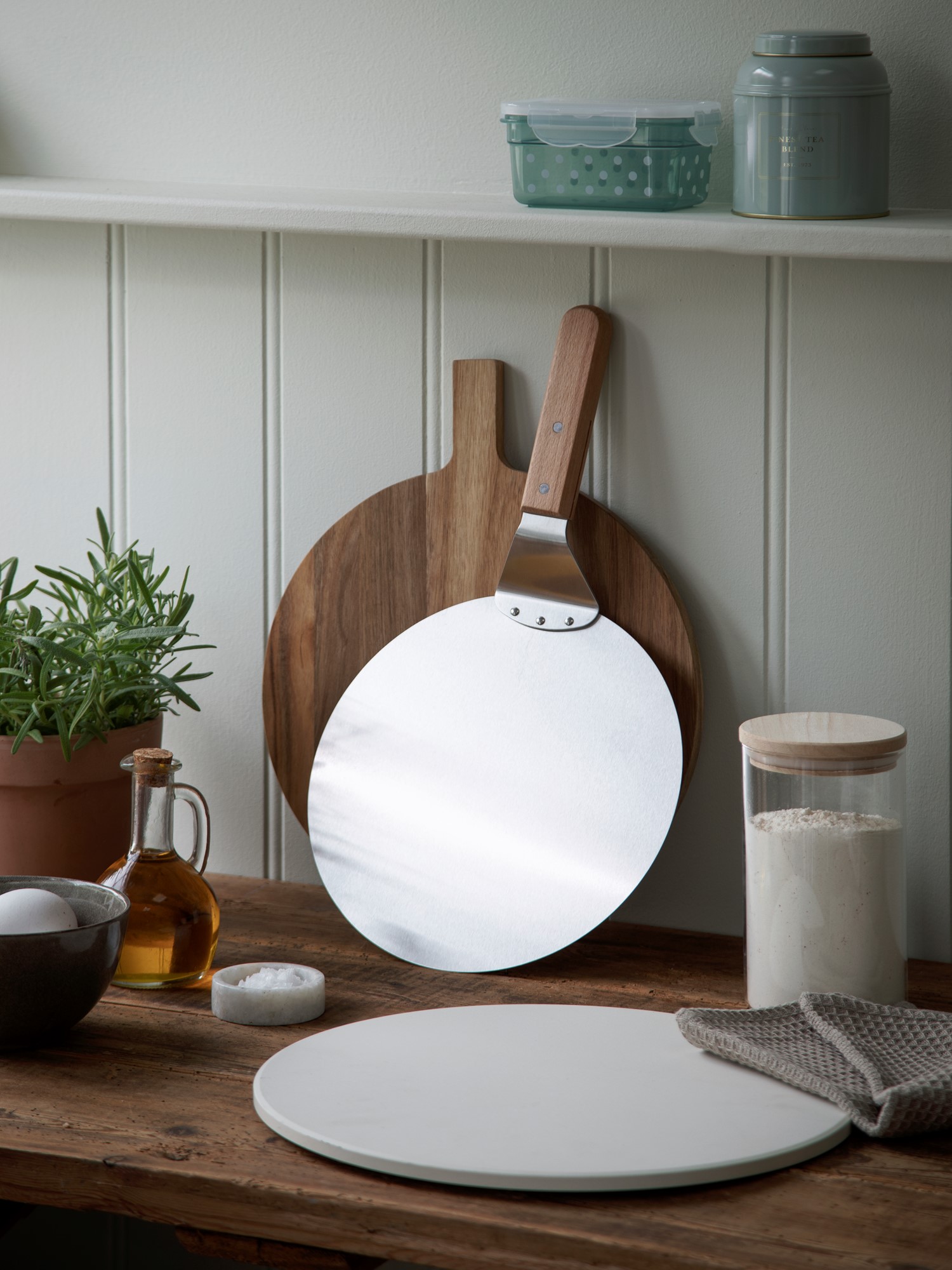 Pizza peel Stainless steel/beech wood. 25.5 cm.