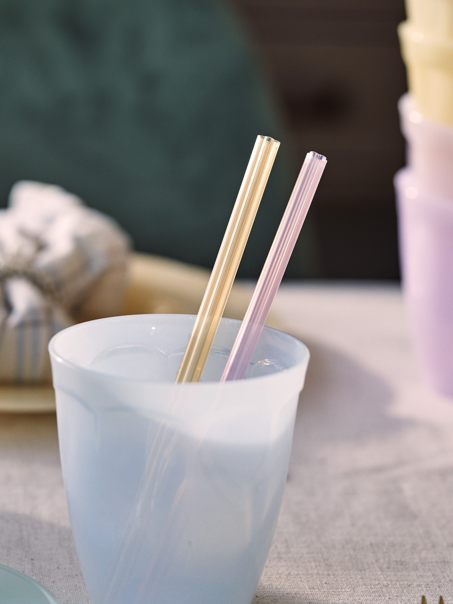 Drinking straws 8-pack 17 cm. 8 pcs. With brush.