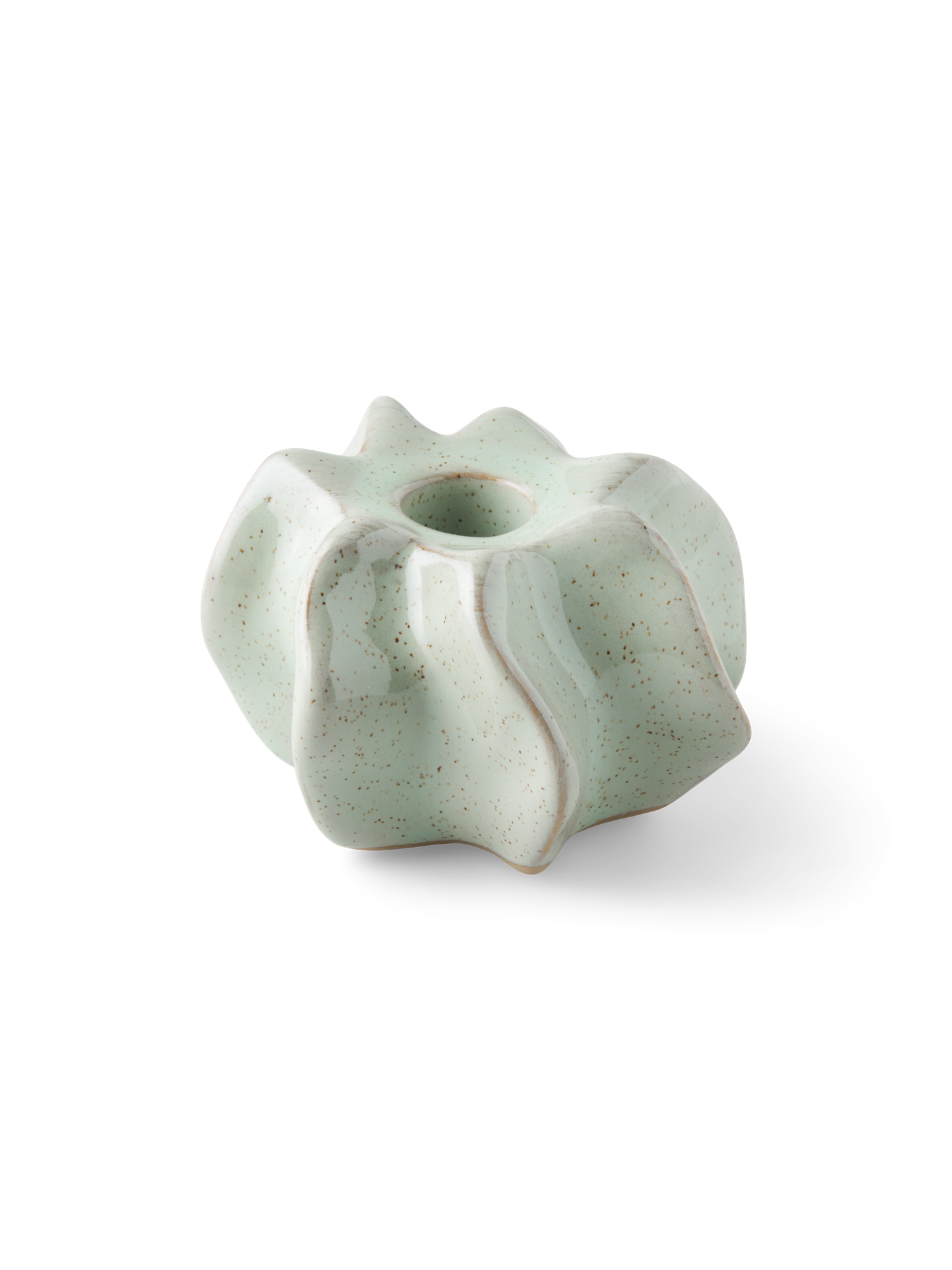 Candleholder Ceramic. 9.3 x 9.3 x 5.8 cm.