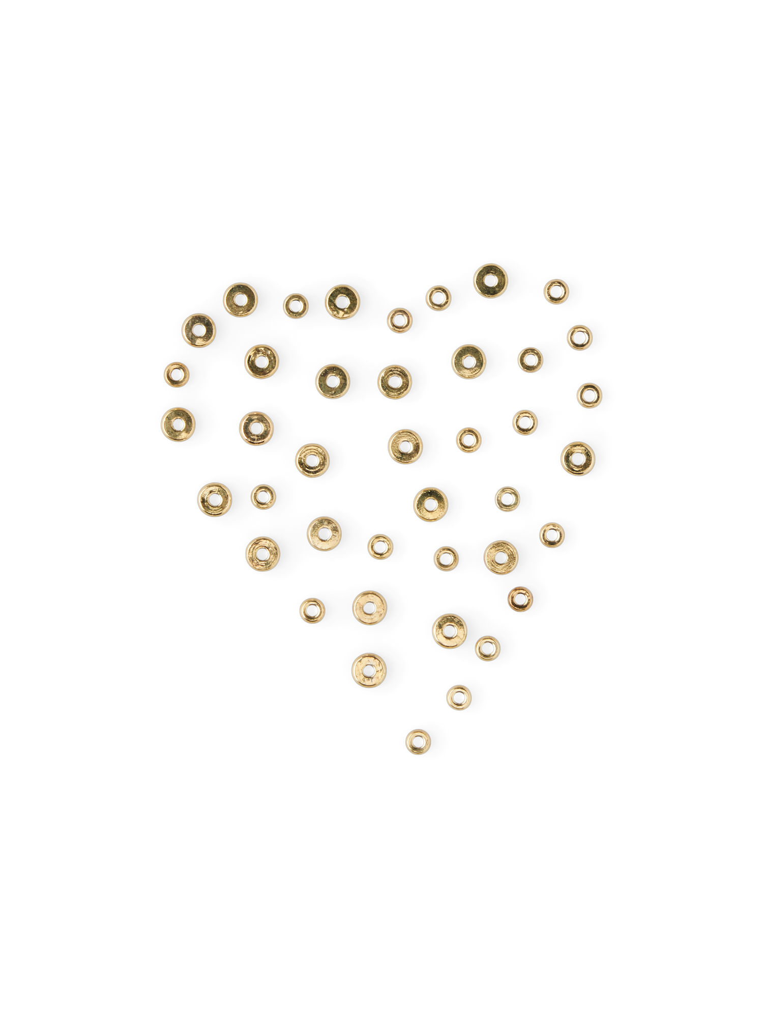 Beads Metal. Ø3/Ø4 mm. 40 pcs.