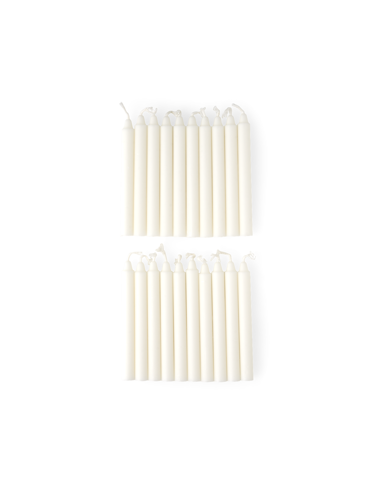 Thin taper candles 10,5 cm Stearin. Ø1.2 x 10.5 cm. 20 pcs.