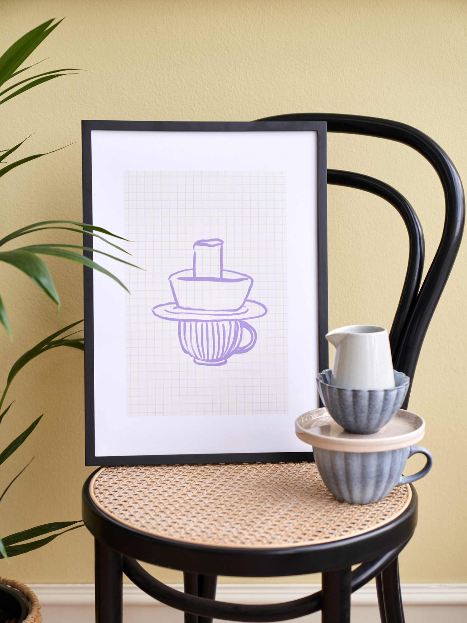 Poster Køkkenkunst purple A3 Paper. A3.