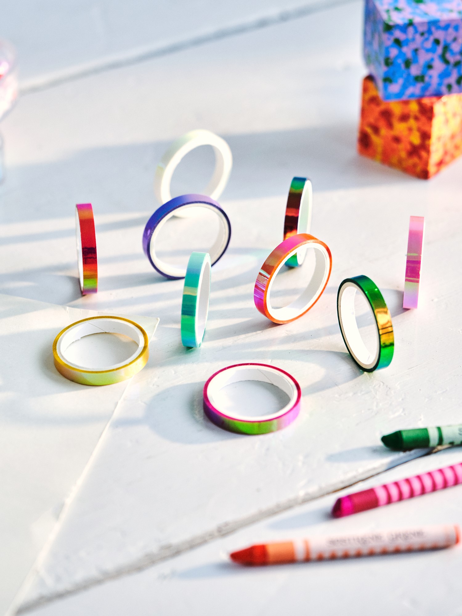 Decorative tape set Paper/polypropylene. 6 mm x 3 m. 10 pcs.