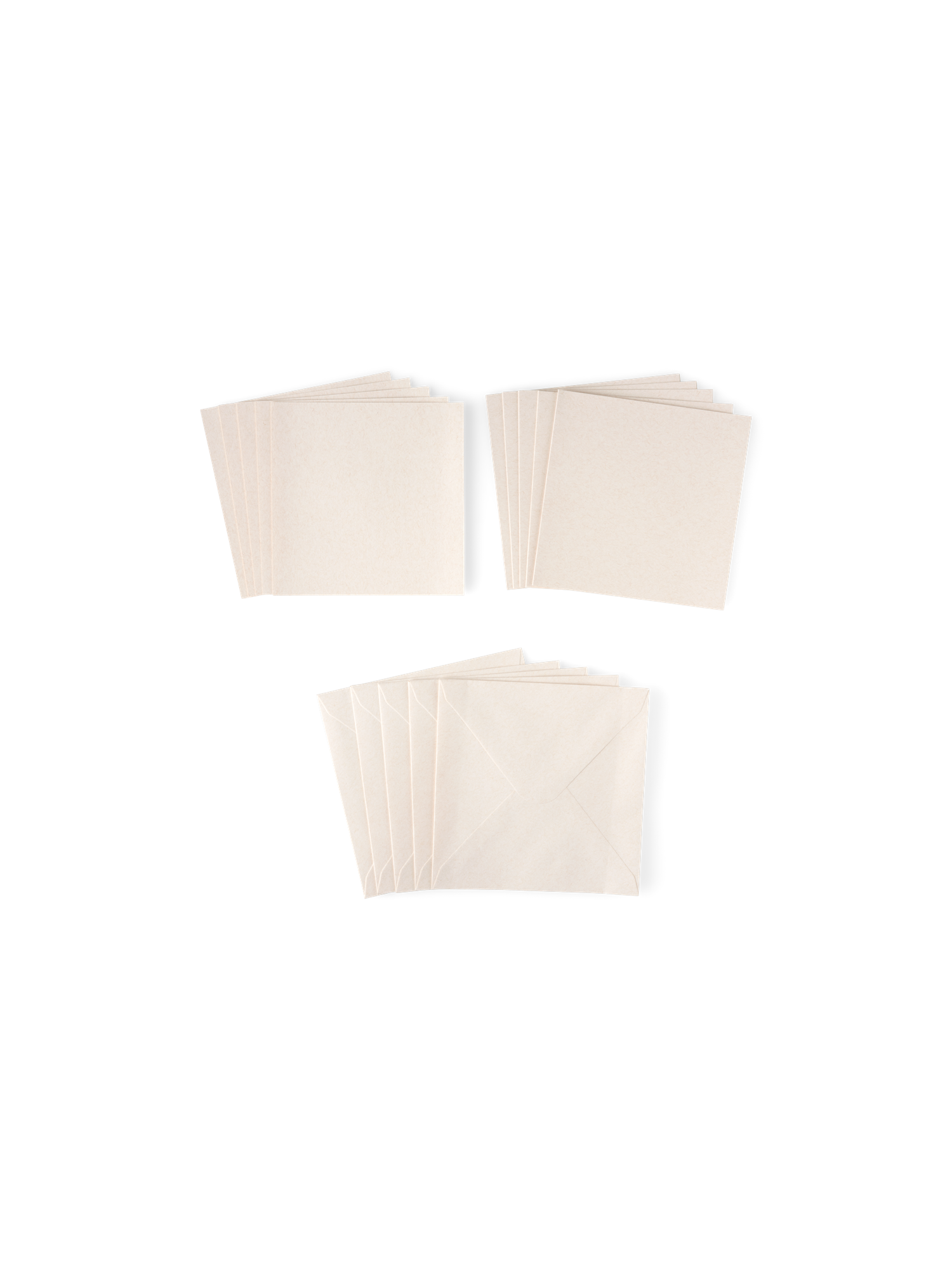 Cards with envelopes Paper. 14 x 14 cm. 5 pcs.