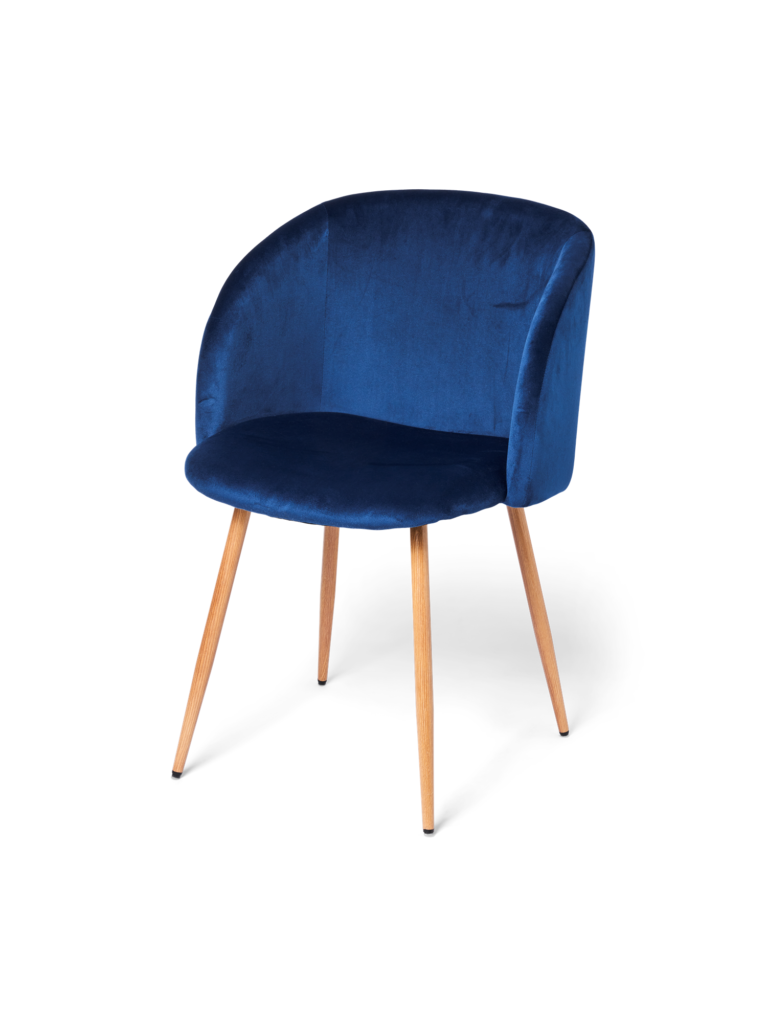 Velvet chair nPolyester/poplar wood/iron. 54 x 47 x 81 cm.