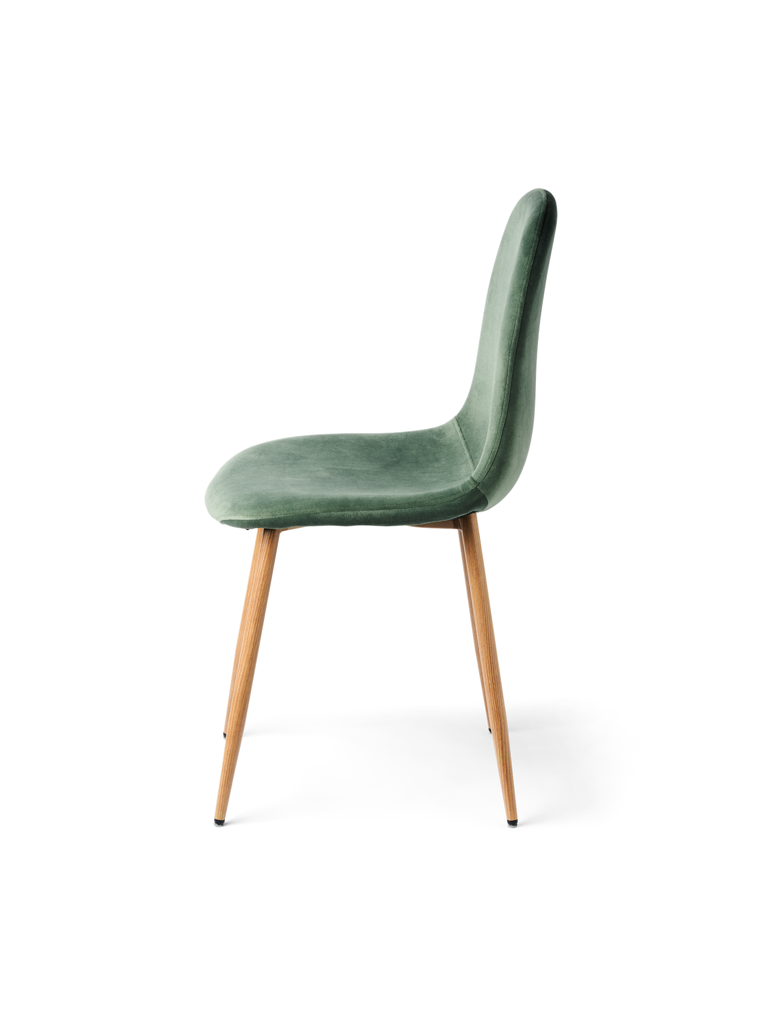 Velvet chair Polyester/iron/poplar wood/foam. 40,5 x 44,5 x 89 cm.