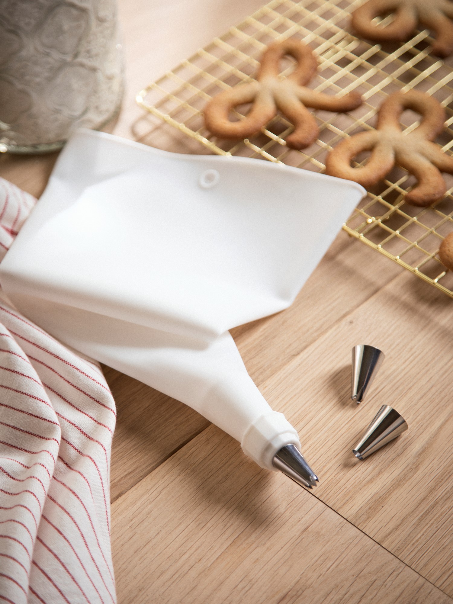 Piping bag Silicone. 3 nozzles.