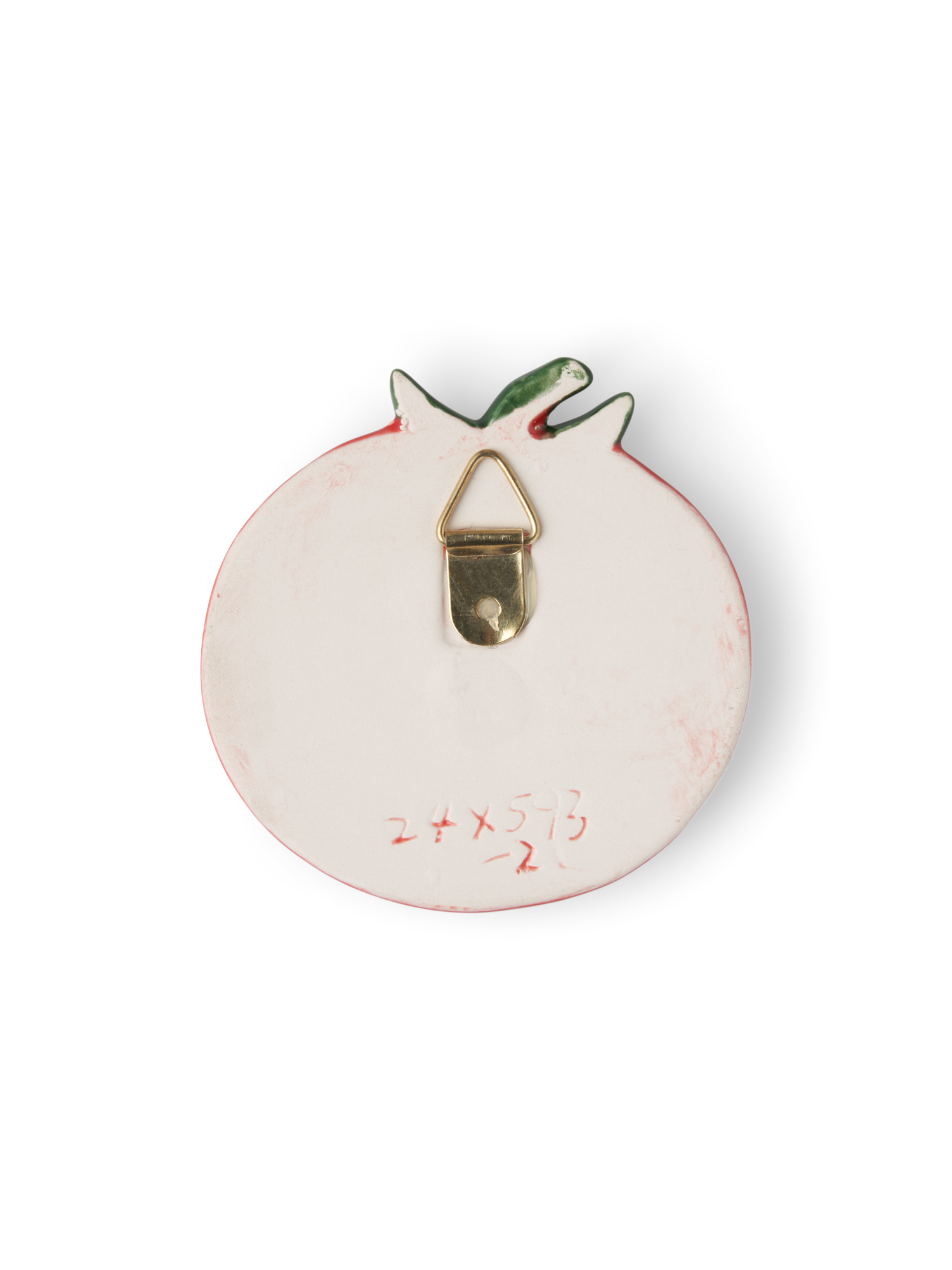 Tomato wall decoration Stoneware. 6.8 x 7.5 cm.