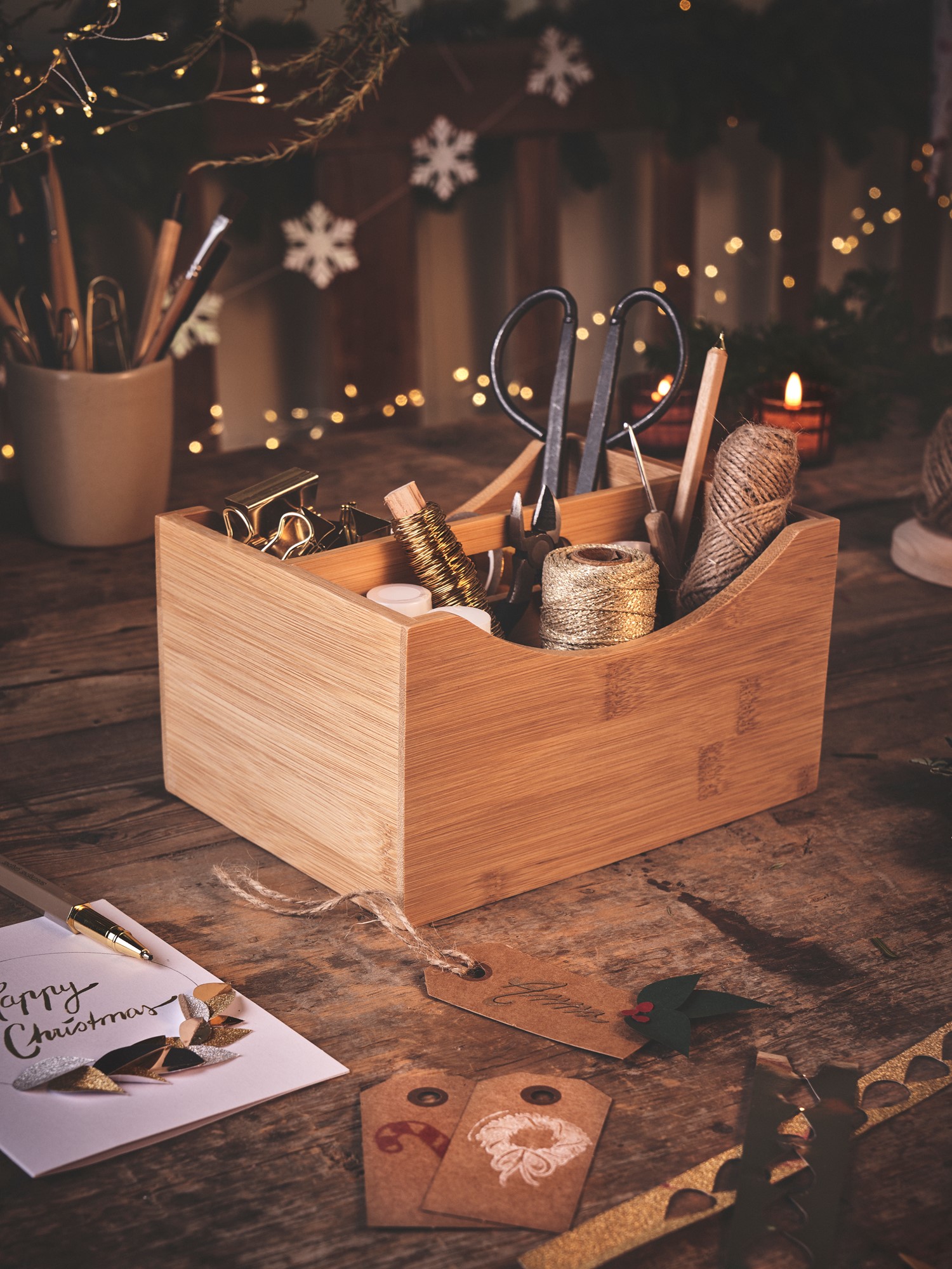 Painting toolbox Bamboo. 20 x 15 x 11 cm.