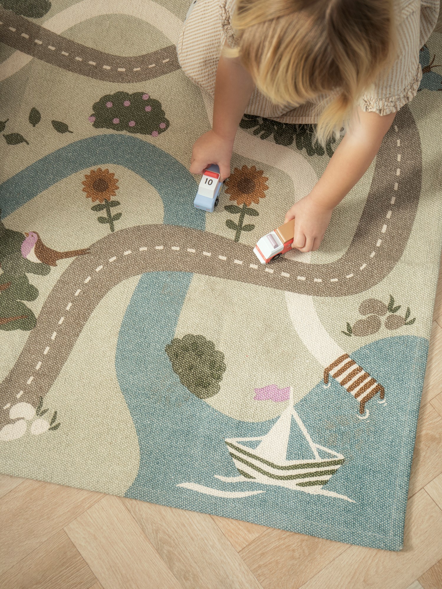 Children's play mat Cotton. 80 x 120 cm.