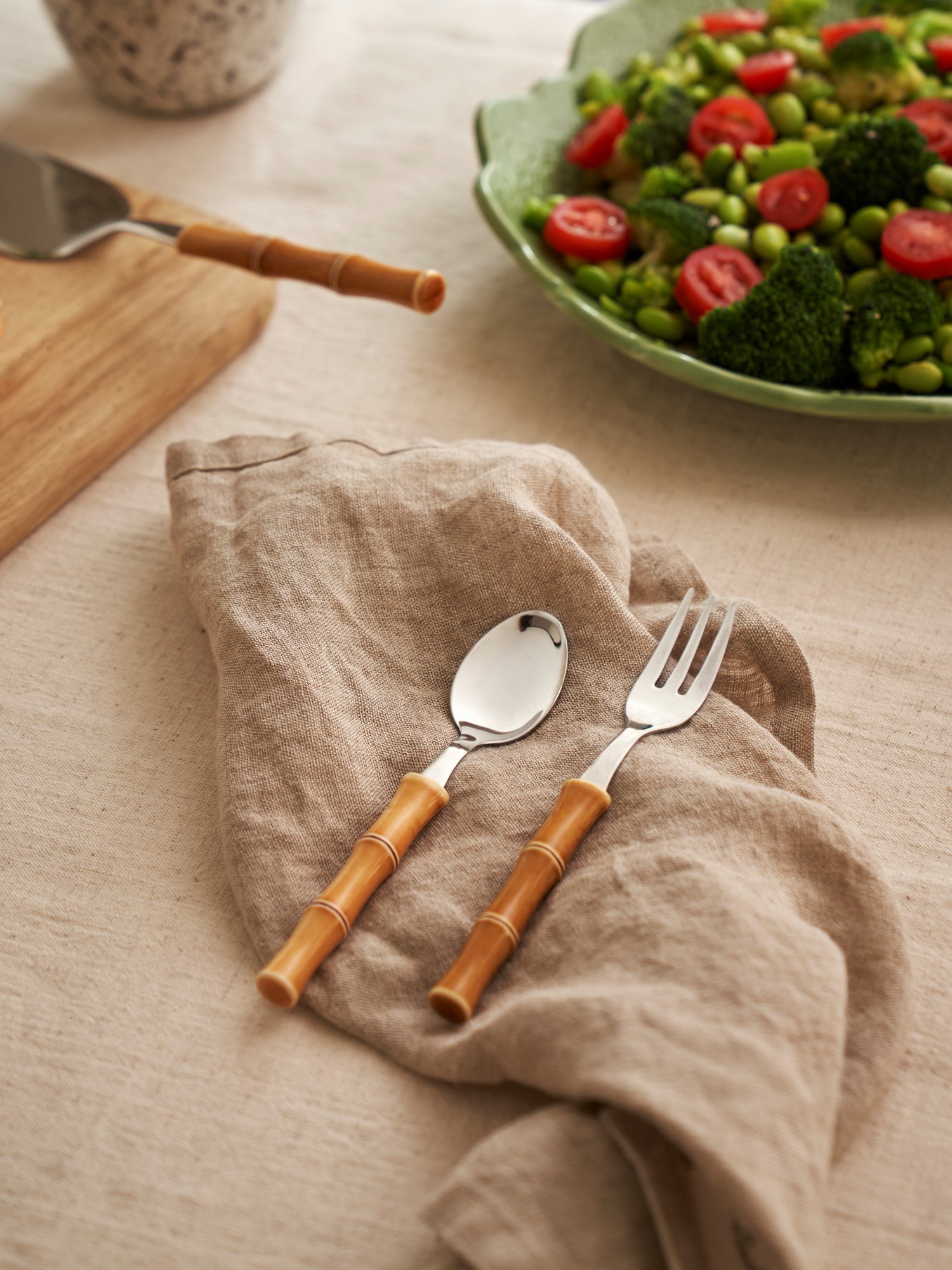 Dessert fork Bamboo Stainless steel/nylon. 16 cm. 4 pcs.