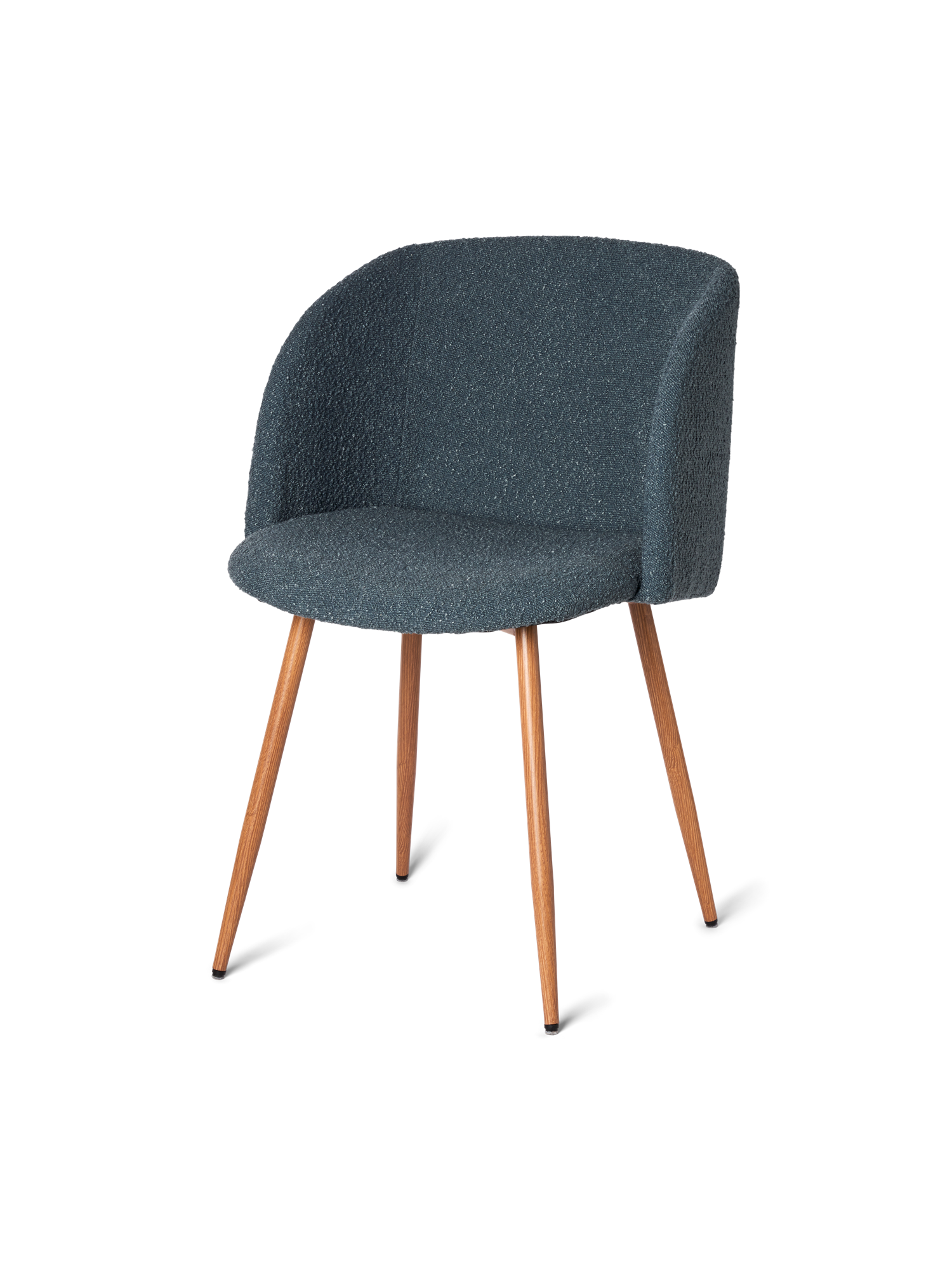 Chair with bouclé fabric Iron/polyester/polyurethane. 50 x 42,5 x 81 cm.