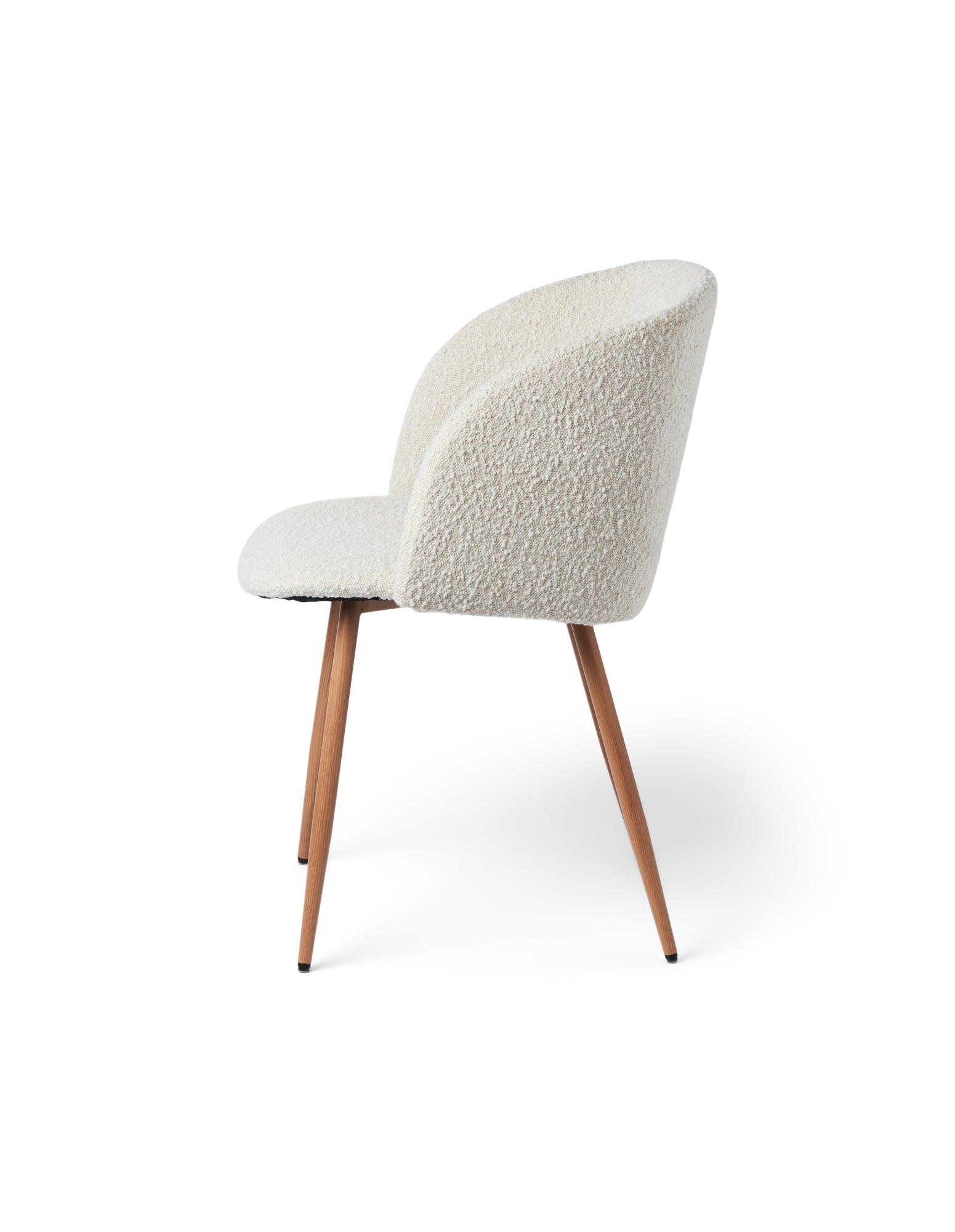 Chair with bouclé fabric Iron/polyester/polyurethane. 50 x 42,5 x 81 cm.