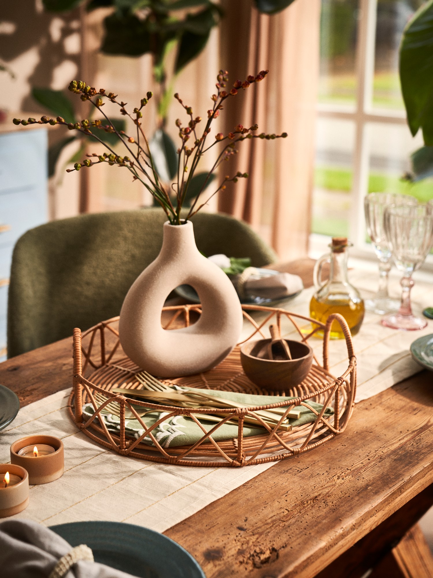 Tray Rattan. Ø35 x 7 cm.