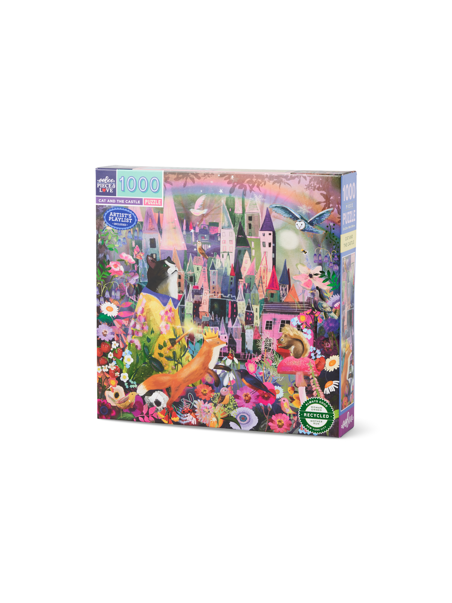 Cat and the Castle puzzle 1000 pieces Paper. 58.4 x 58.4 cm.