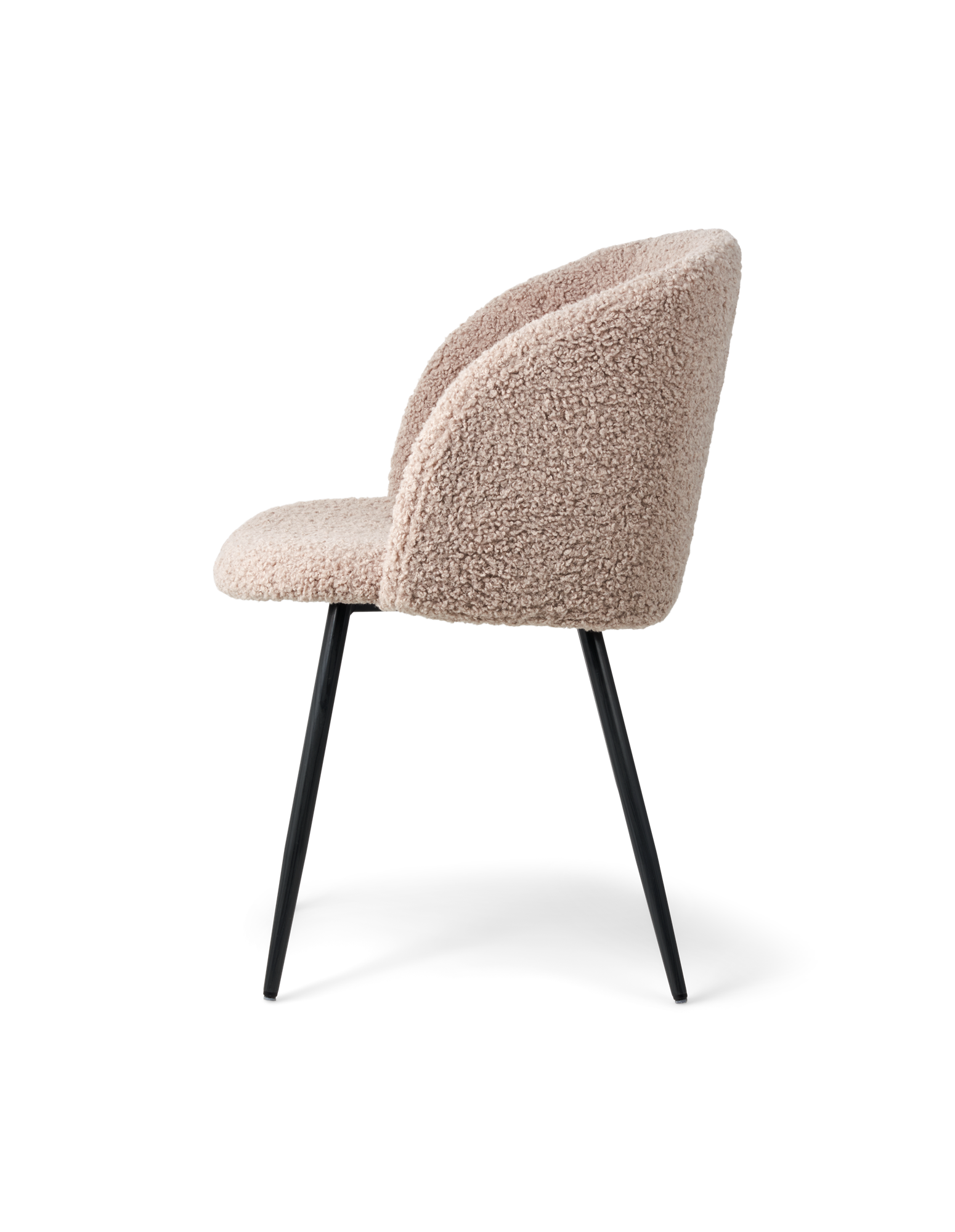 Chair with teddy fabric Polyester/polyurethane/steel. 54 x 47 x 81 cm.