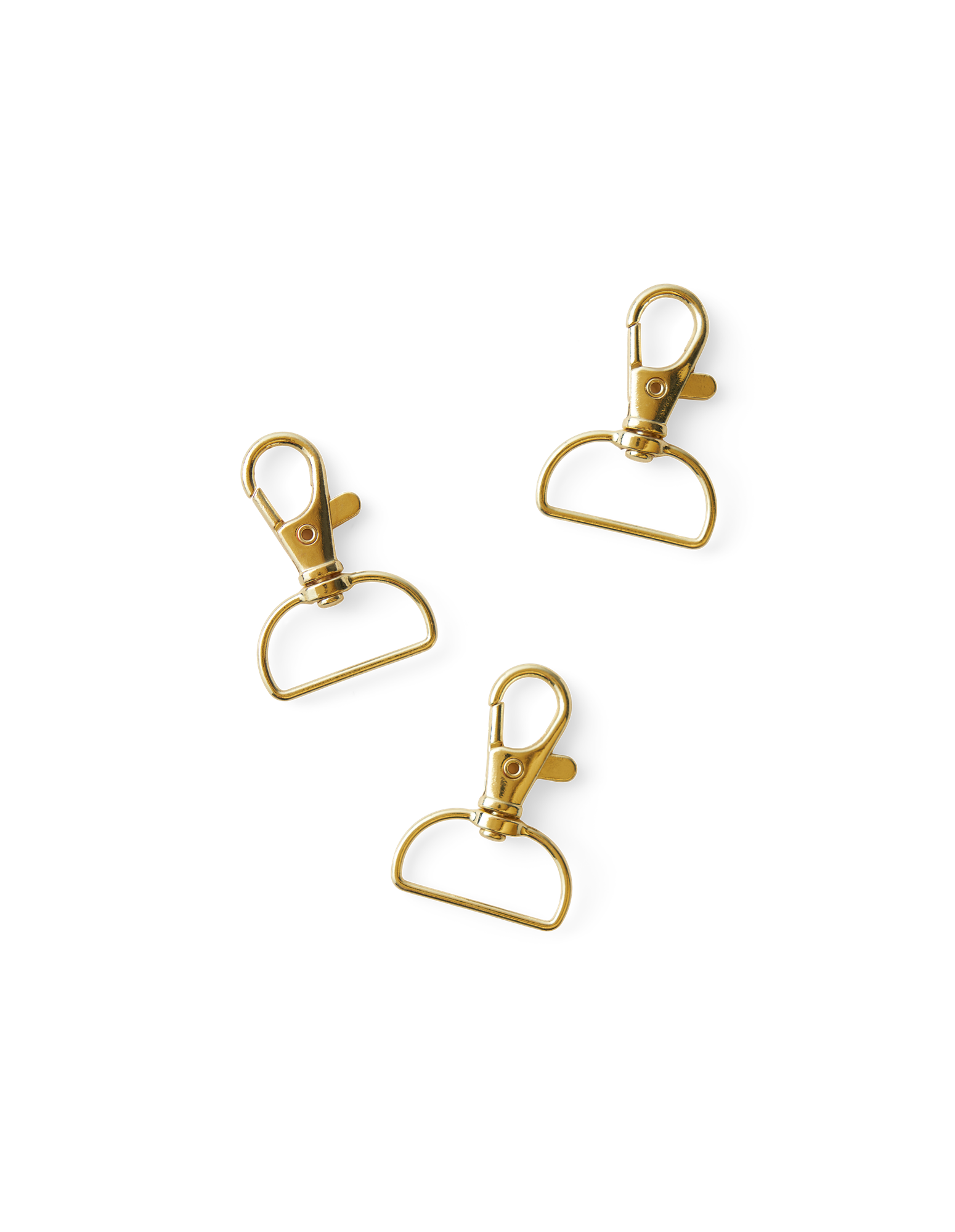 Keyrings with hook Metal. 2.5 x 4.1 cm. 3 pcs.