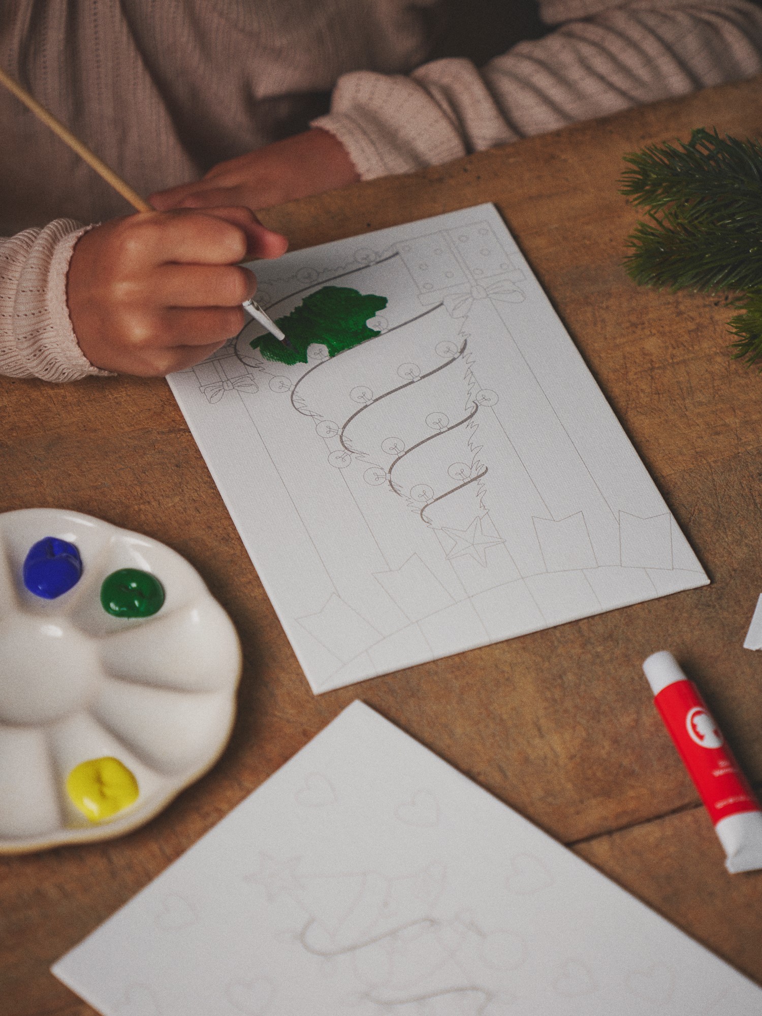 Pre-printed canvas 15 x 20 Cotton/paper.