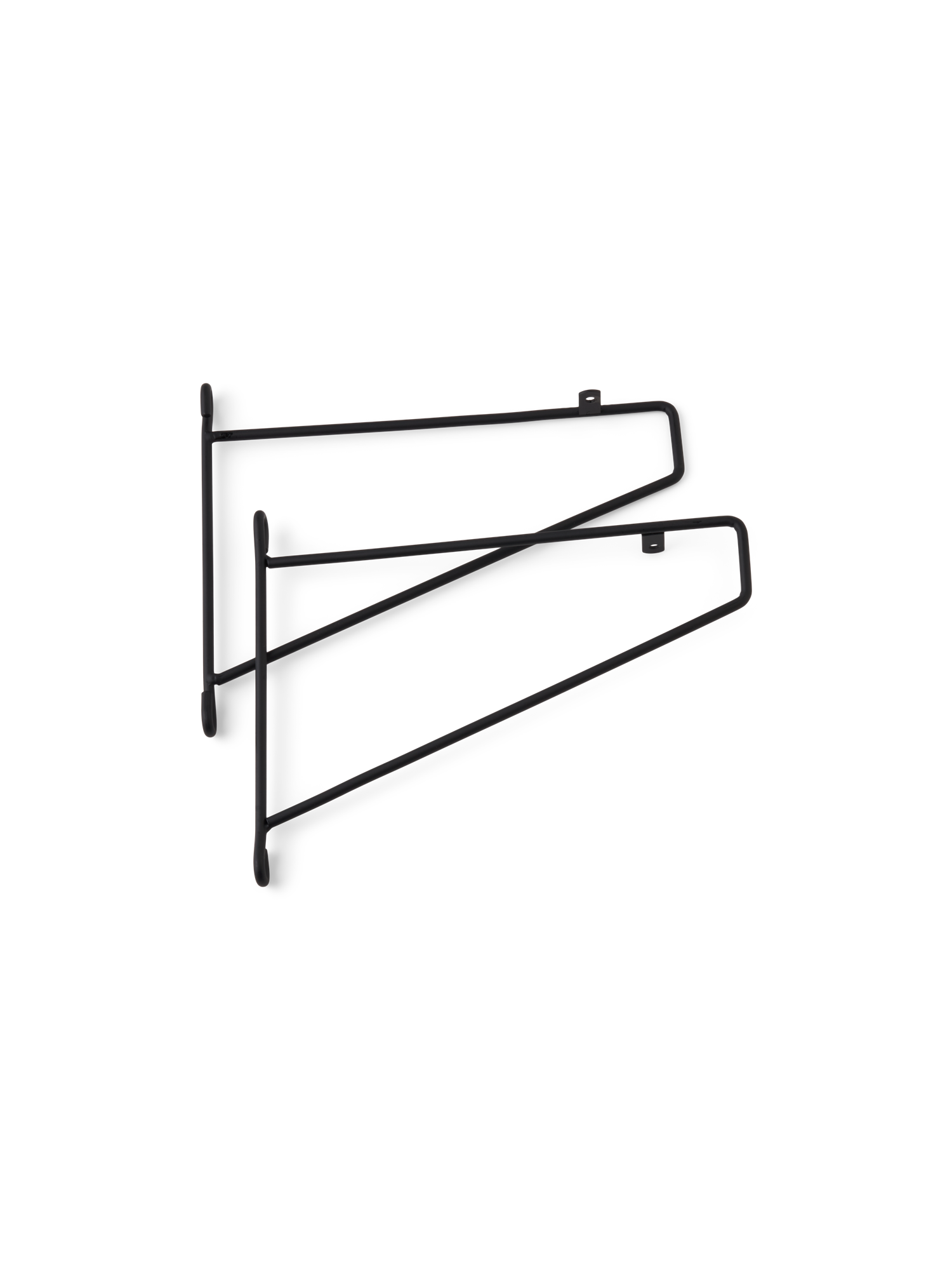 Bracket set for shelf Iron. 21.5 x 17.5 cm.