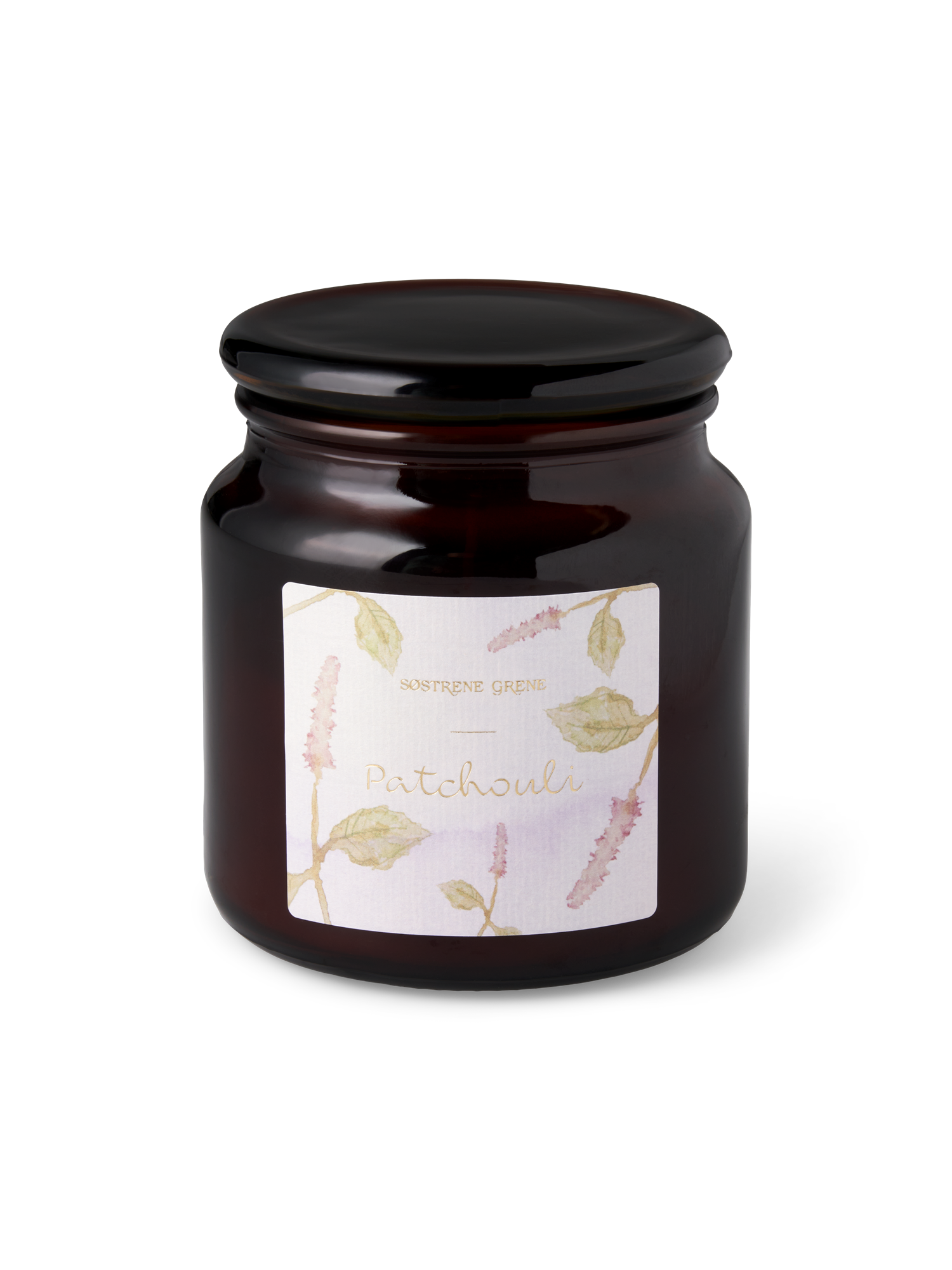 Scented candle Patchouli Rapeseed wax/scent/glass/. 70 hours.