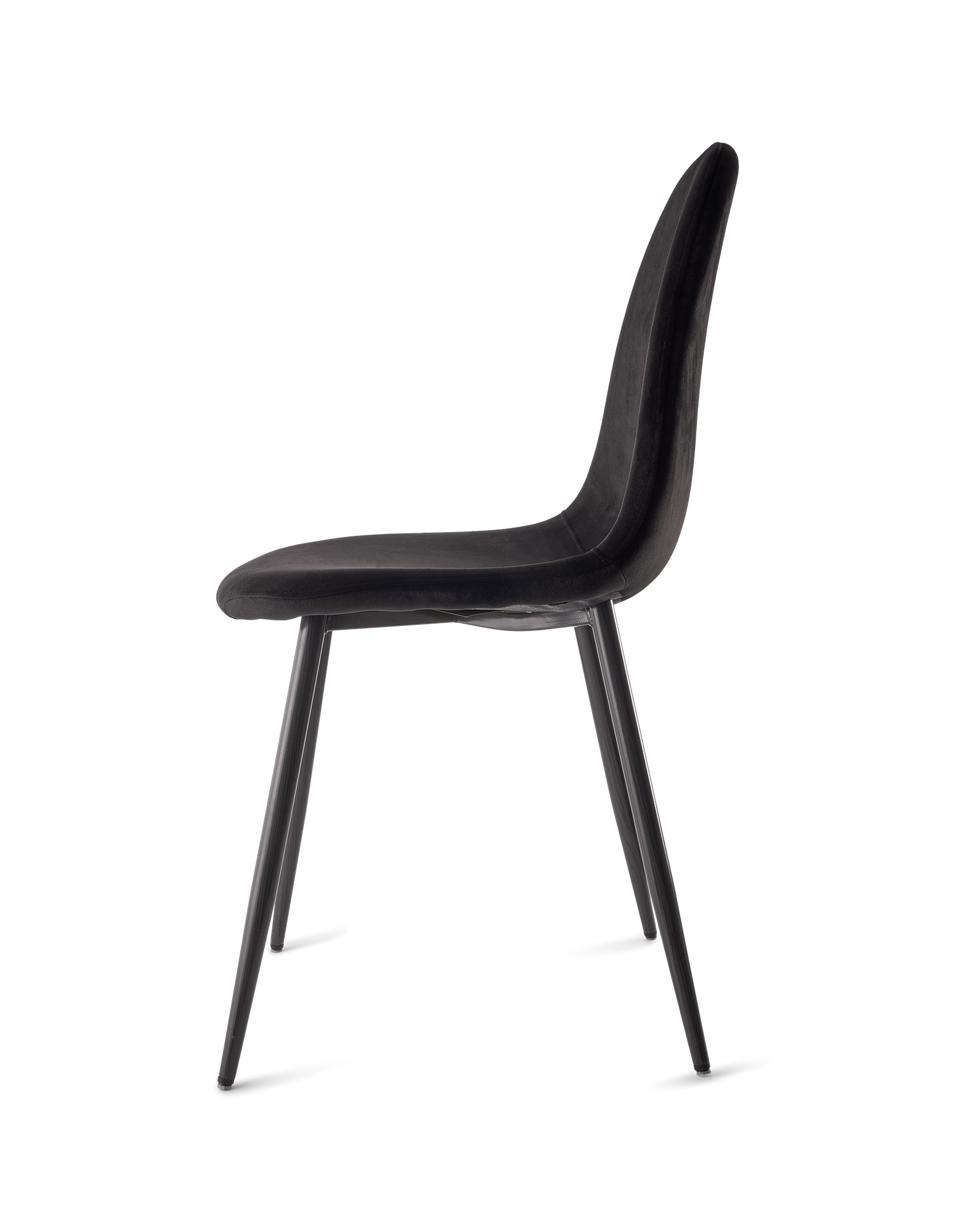 Velvet chair Polyester/iron/poplar wood/foam. 40,5 x 44,5 x 89 cm.