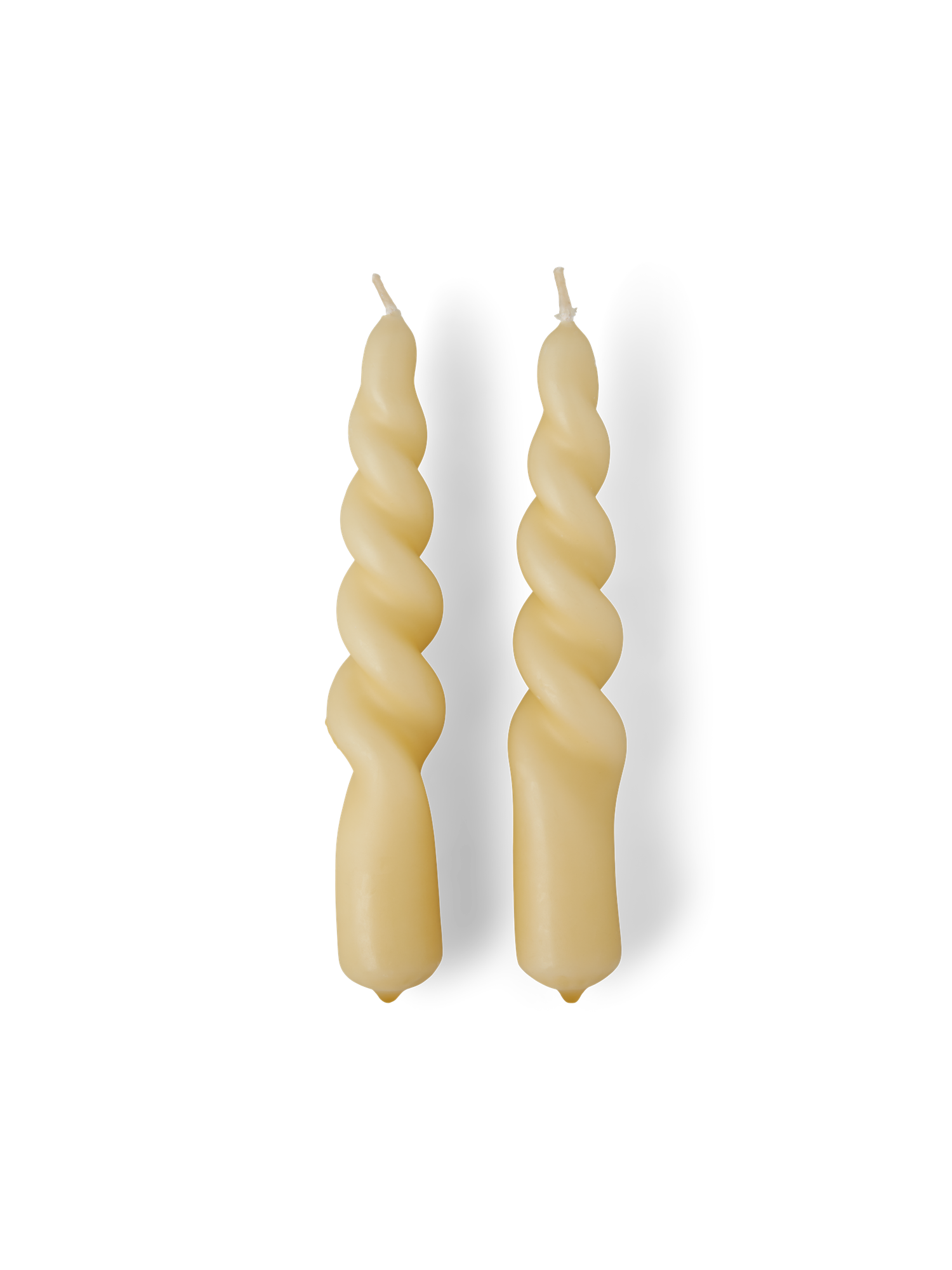 Twisted candle 14 cm 2-pack Paraffin wax/cotton. Ø2.2 x 14 cm. 4 hours.