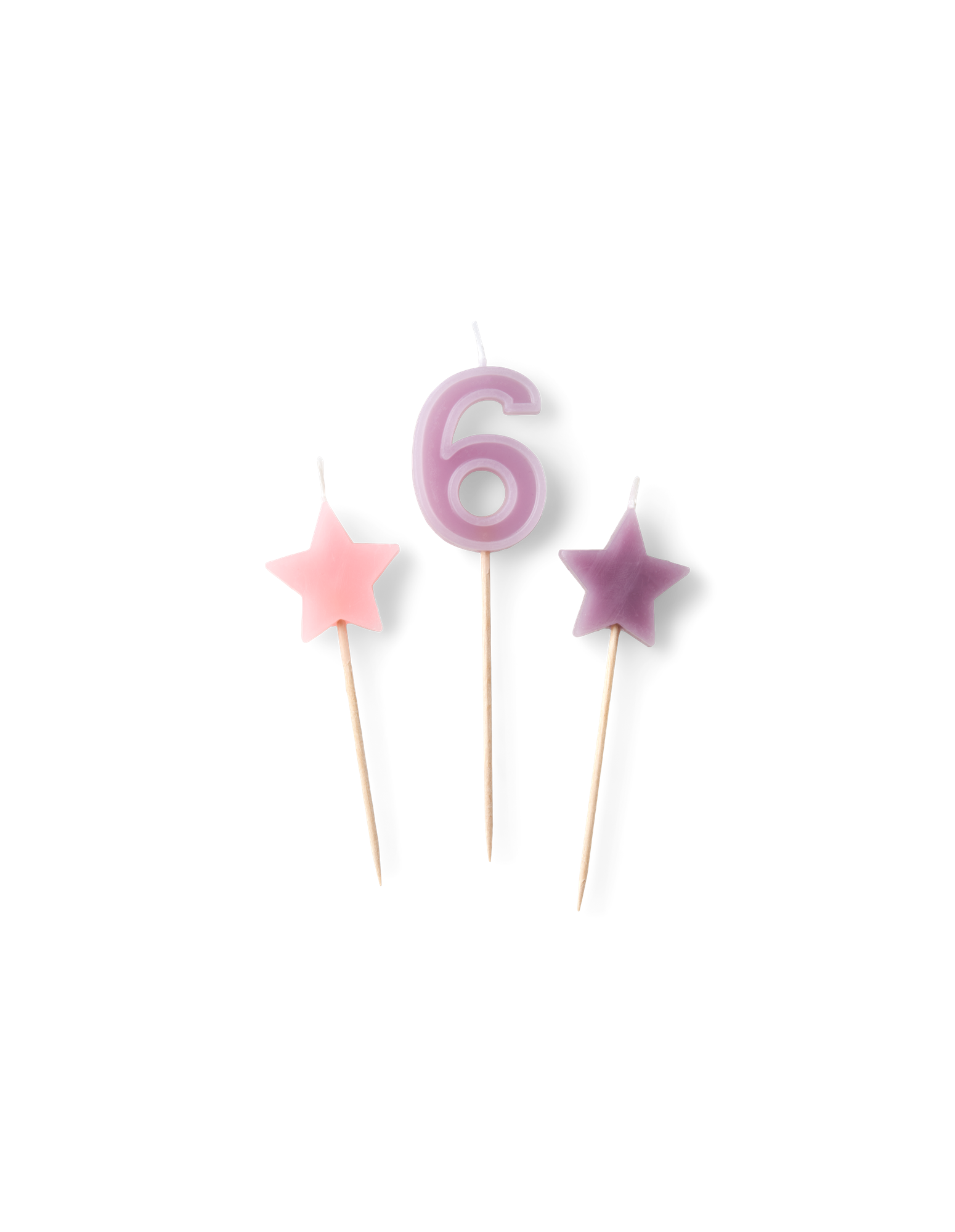 Cake candles Paraffin wax. 3 pcs.