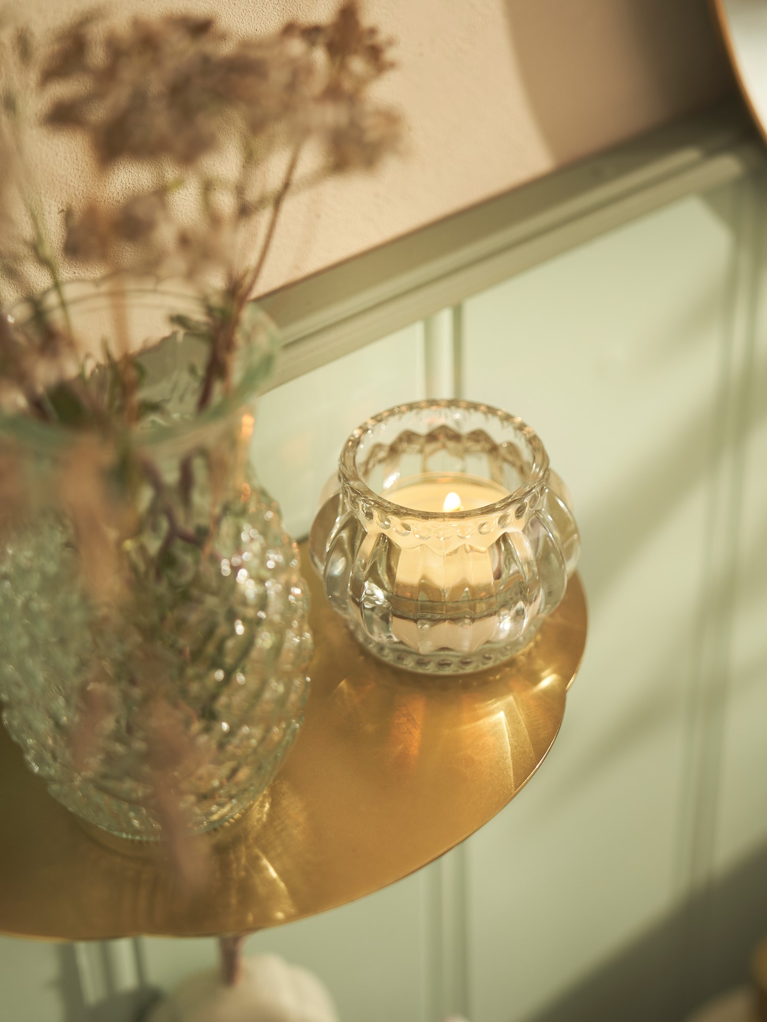 Tealight holder Glass. Ø6.8 x 5 cm.