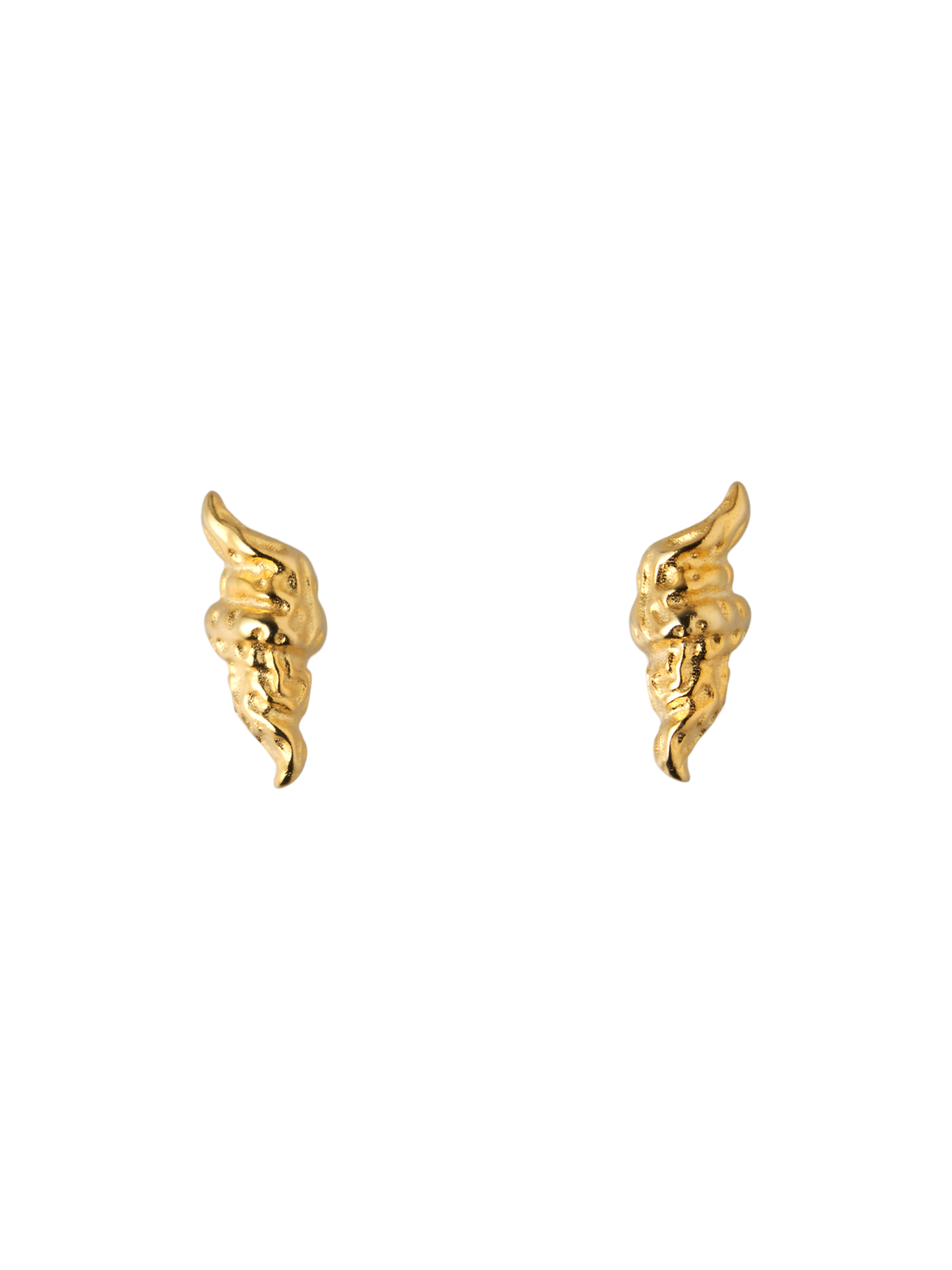 Anna and Clara's anniversary ear studs 925 sterling silver/18k gold-plated. 12mm.