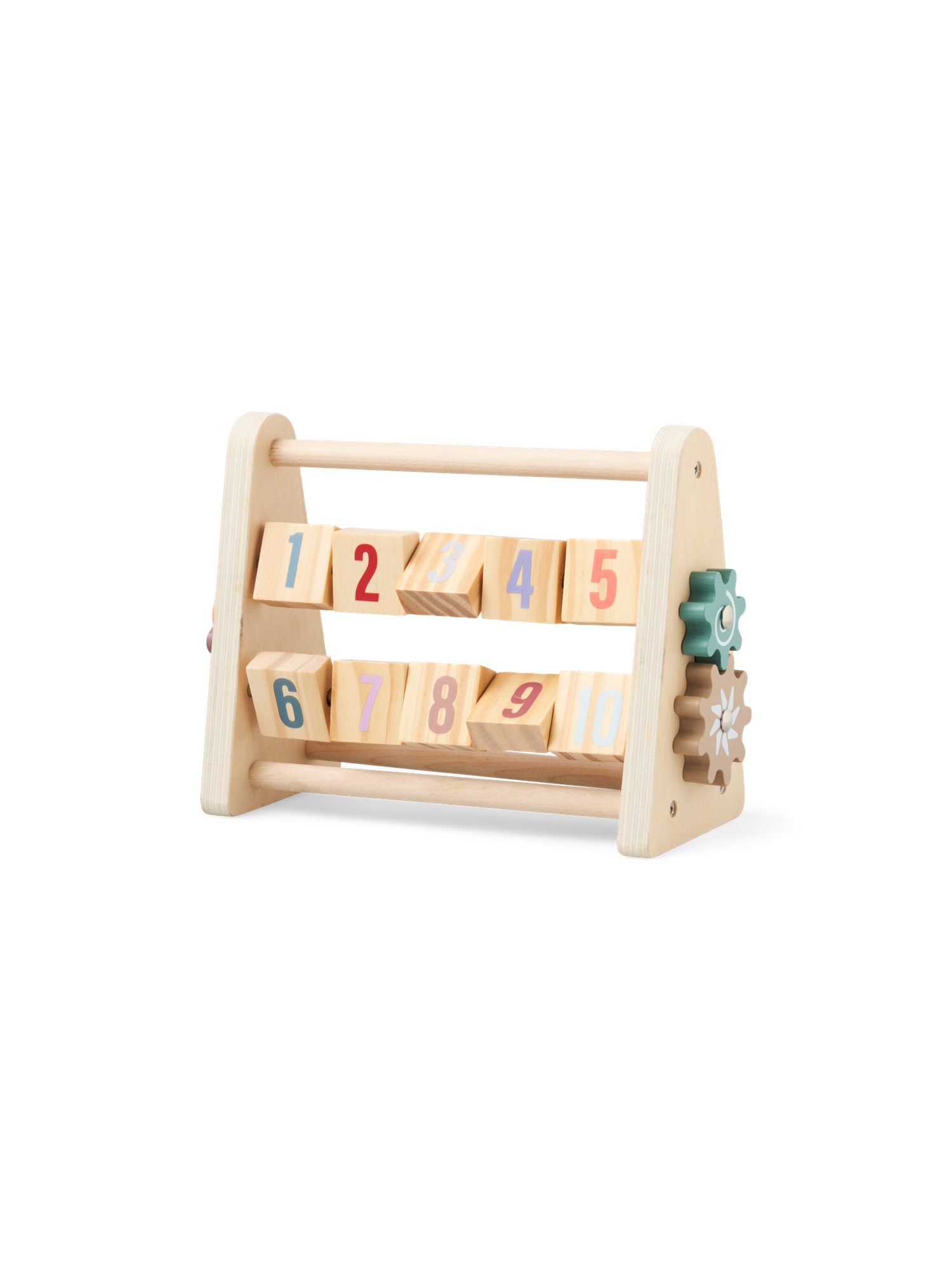 Number blocks abacus Pinewood. 19 x 9.5 x 16.5 cm