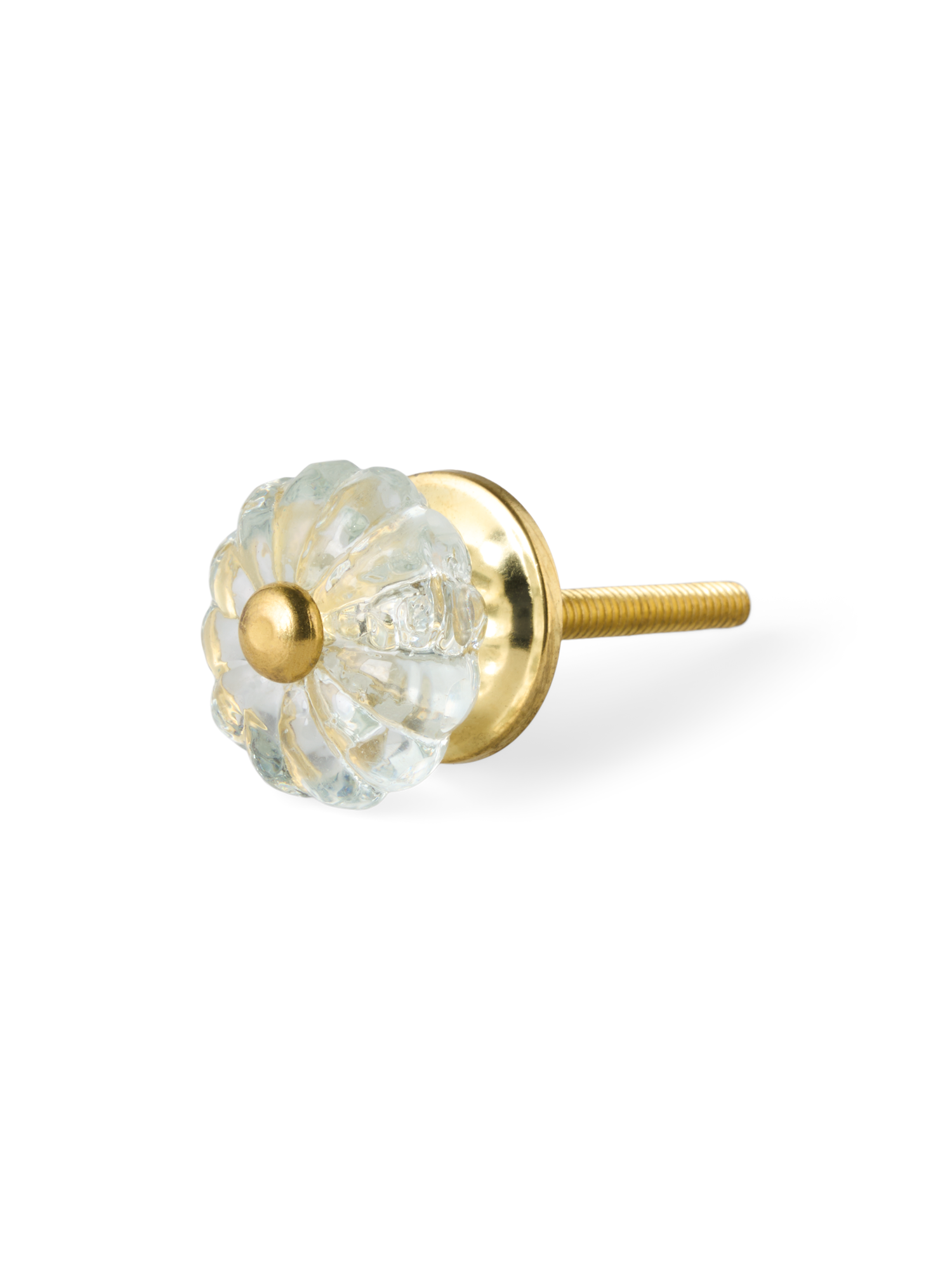 Knob Glass/metal. Ø3 cm.