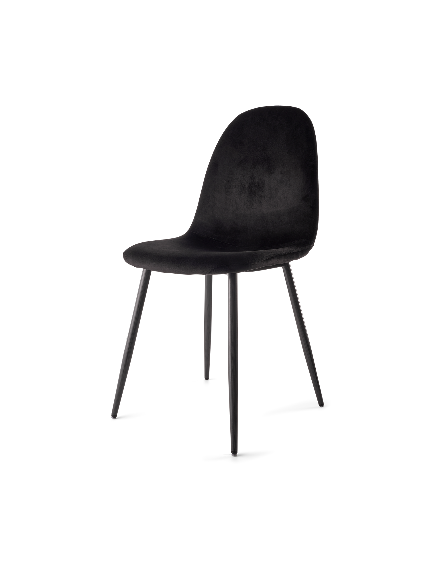 Velvet chair Polyester/iron/poplar wood/foam. 40,5 x 44,5 x 89 cm.