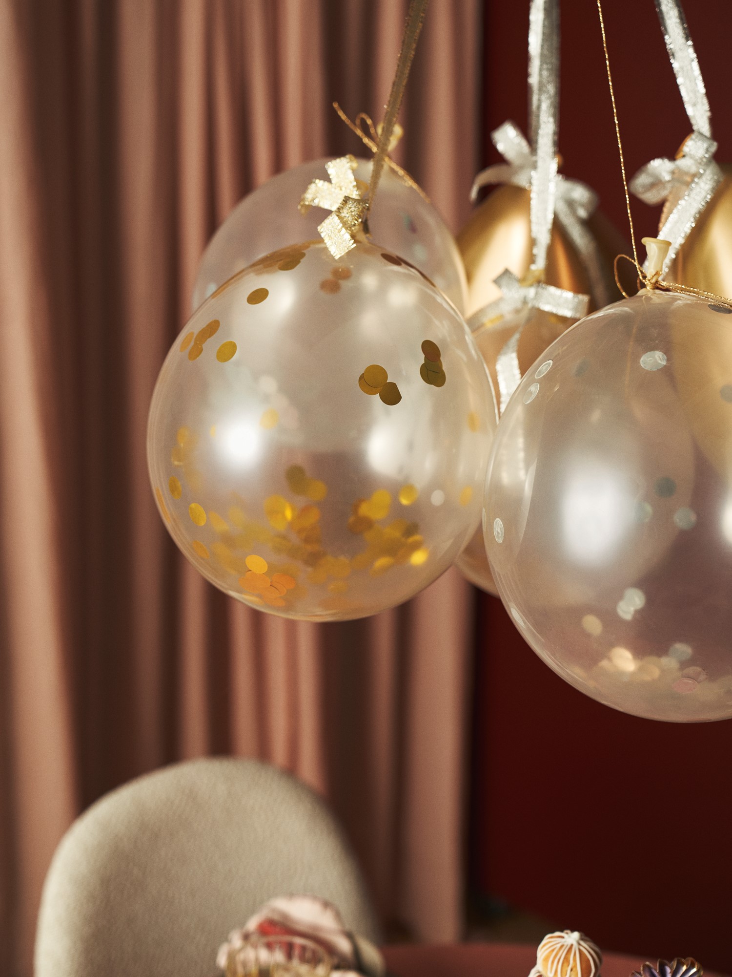 Balloons with confetti Latex. 30 cm. 6 pcs.