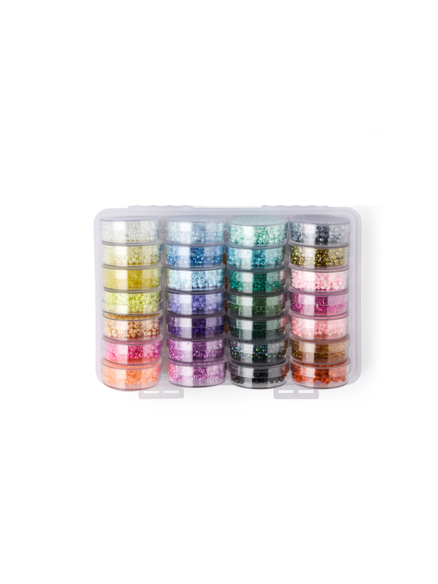 Glass bead set Glass beads. 28 colours x 15 g.