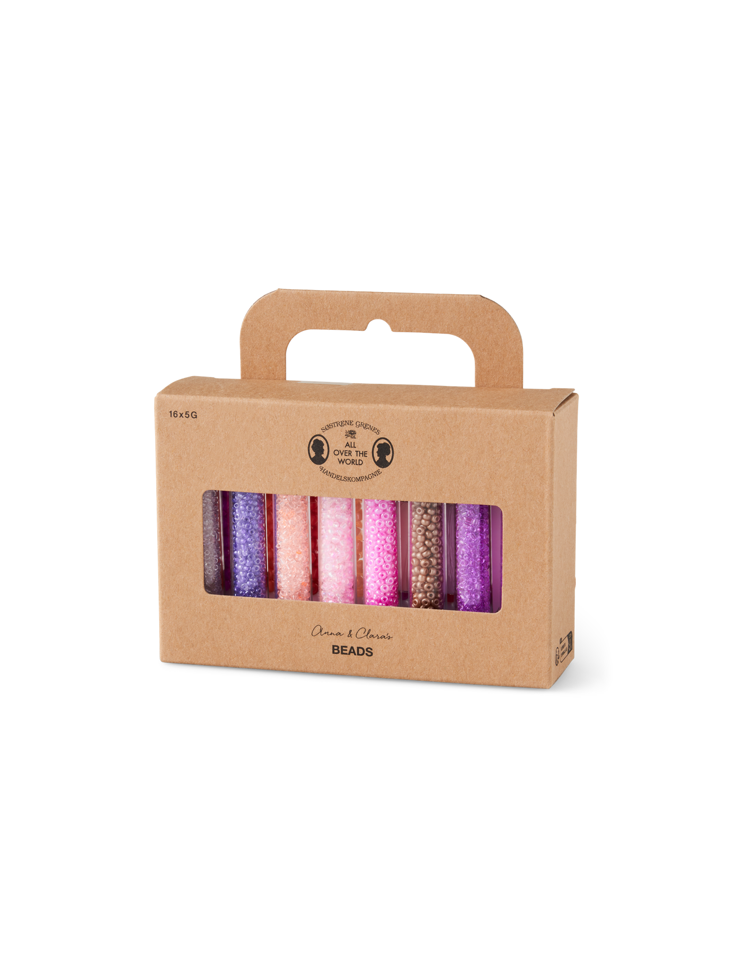 Beads set 2 sizes. 16 x 5 g.