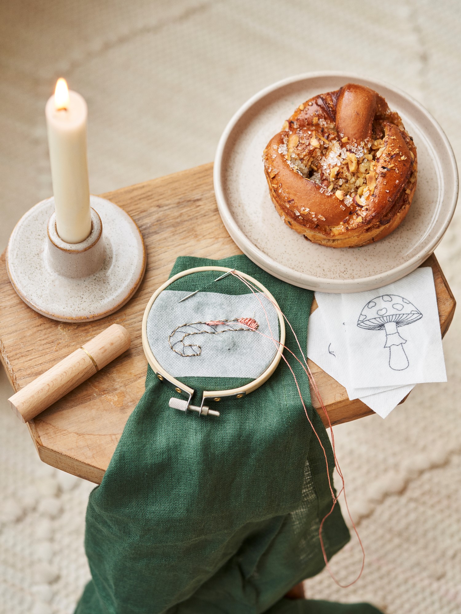 Embroidery frame Bamboo. 7.5 cm.