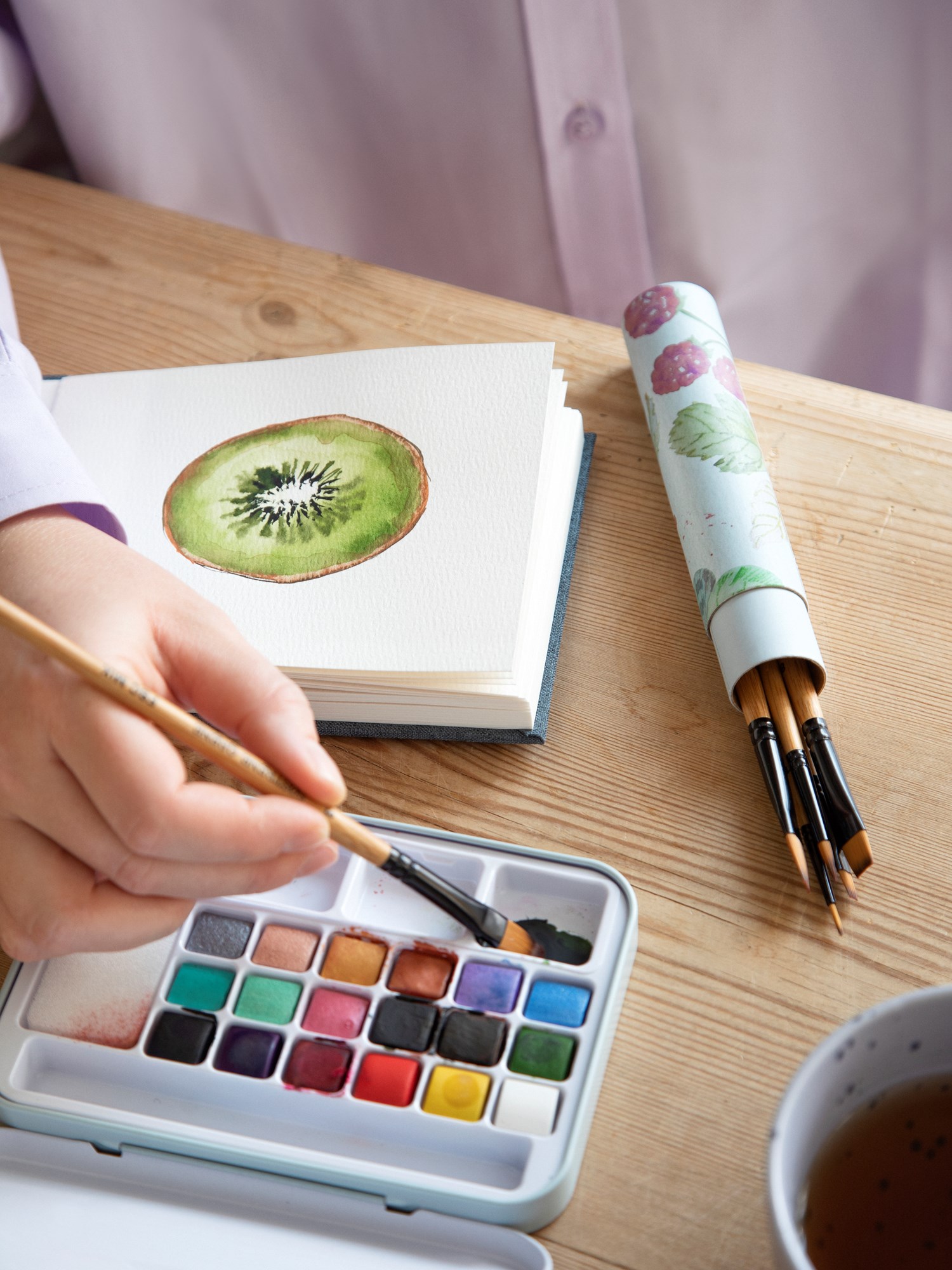 Paintbrush kit Bamboo/nylon. 6 pcs.