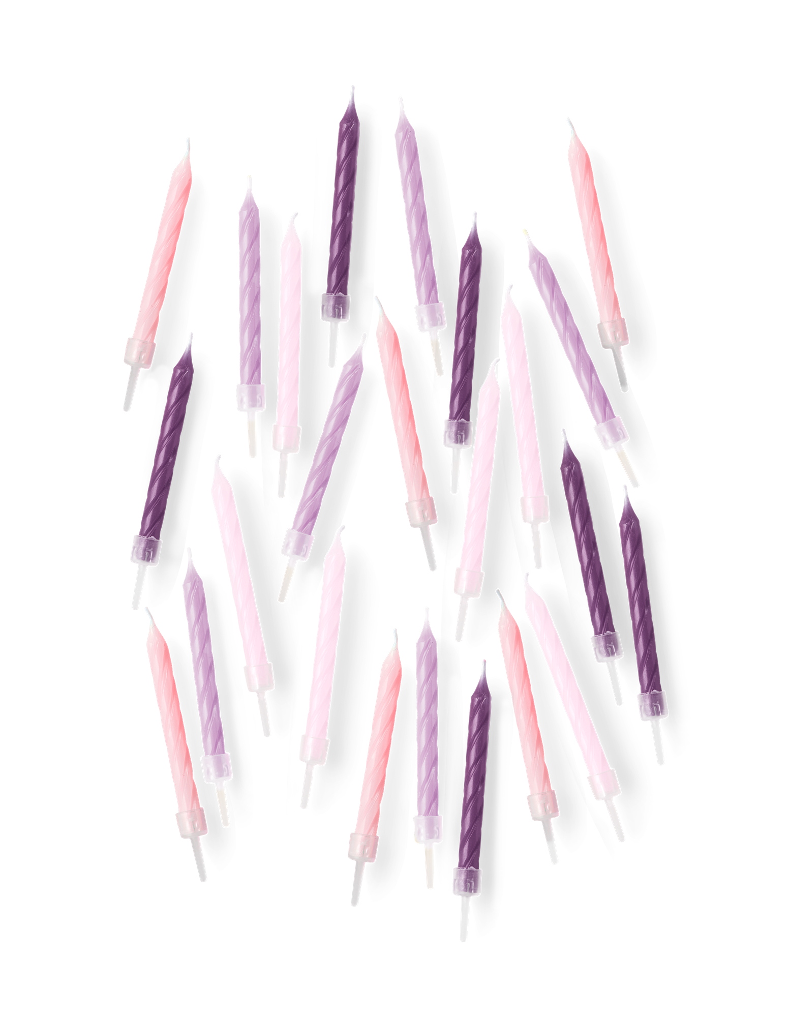 Twisted cake candles Paraffin wax. 24 pcs.