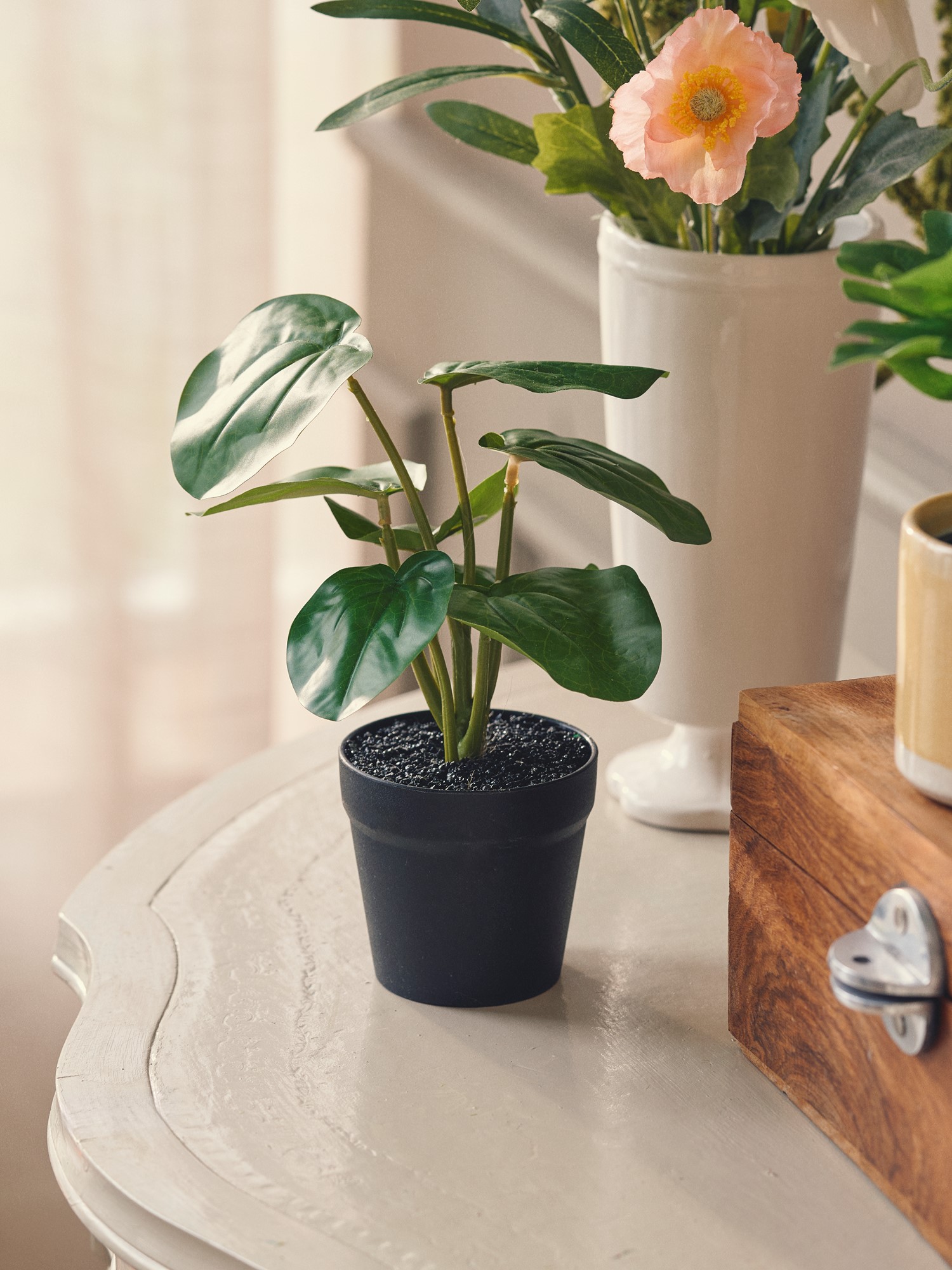 Artificial plant in pot philodendron Ø9 x 22 cm.