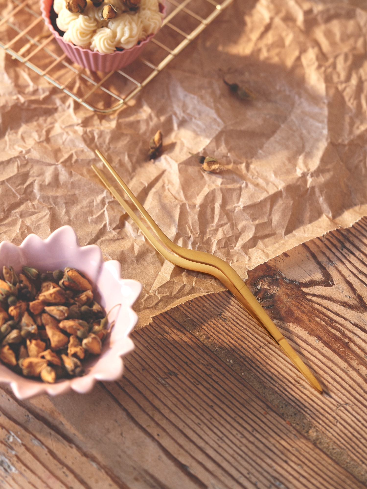 Baking tweezers Stainless steel. 18 cm.