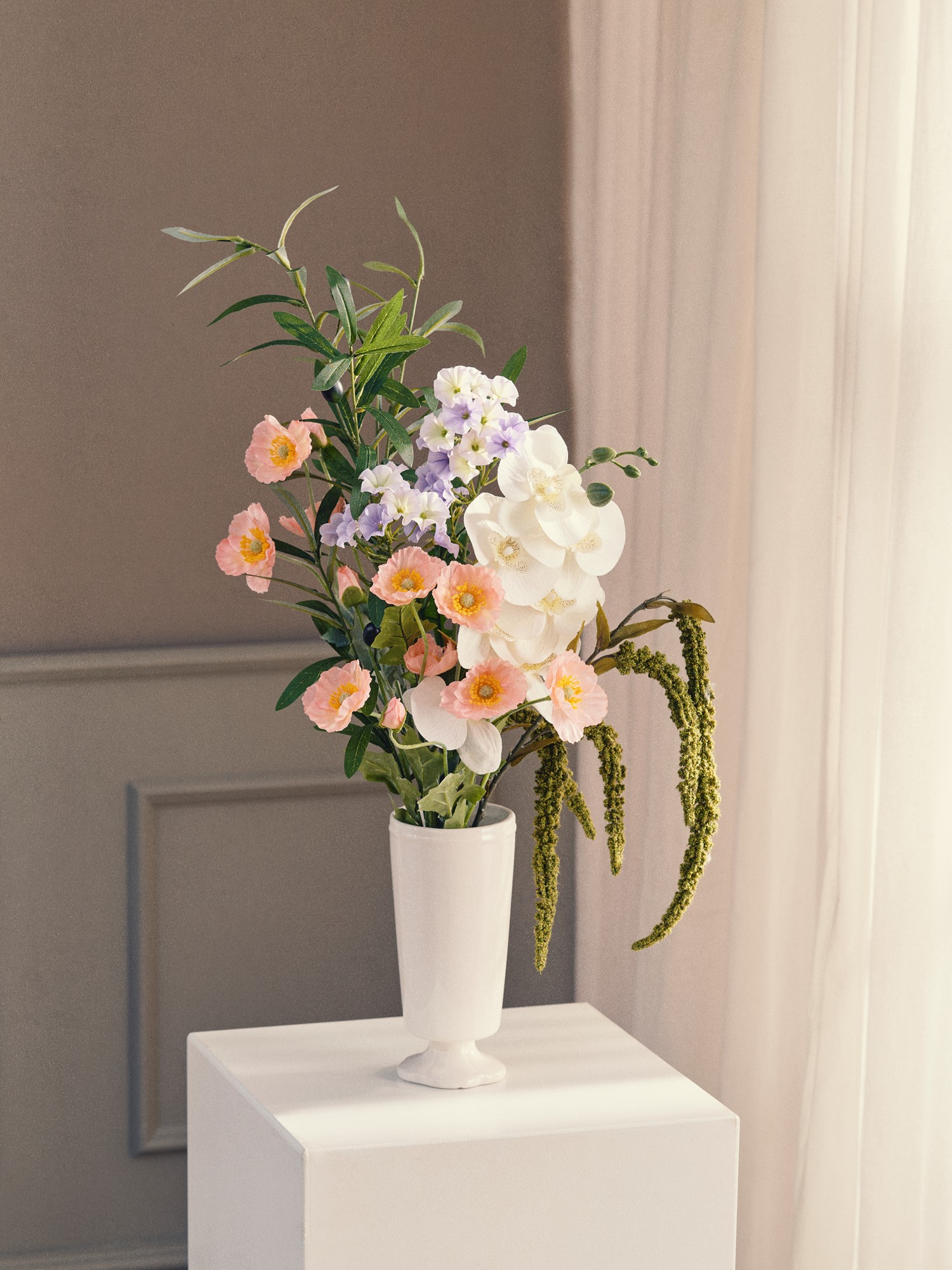 Artificial olive leaf branch 91 cm.