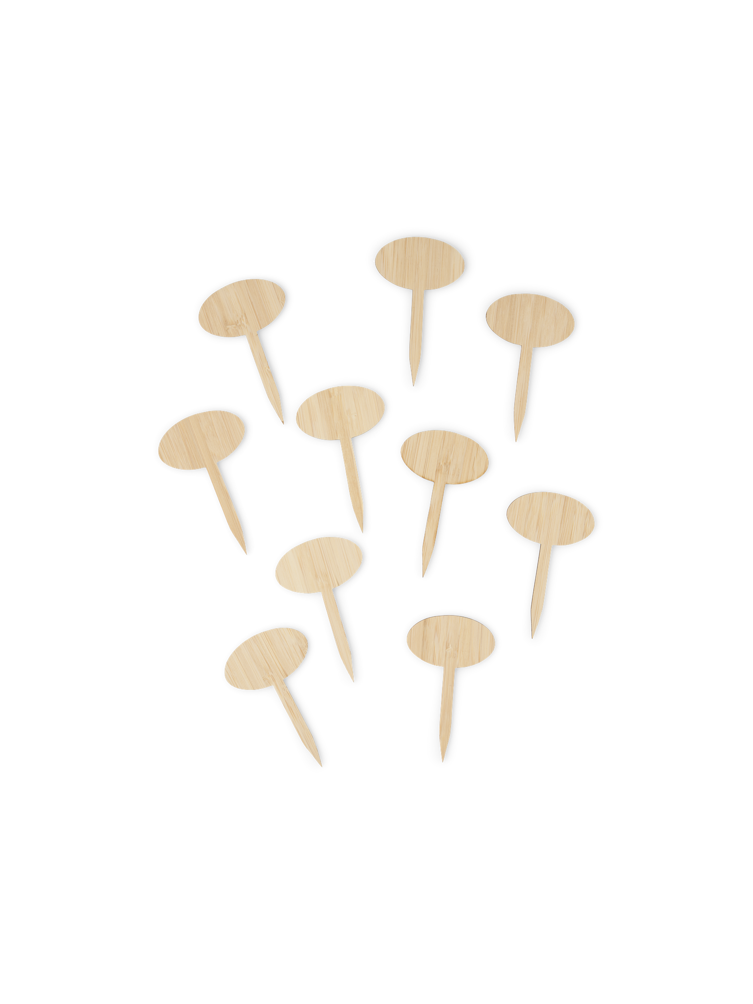 Plant markers Bamboo. 10 x 6 cm. 10 pcs.