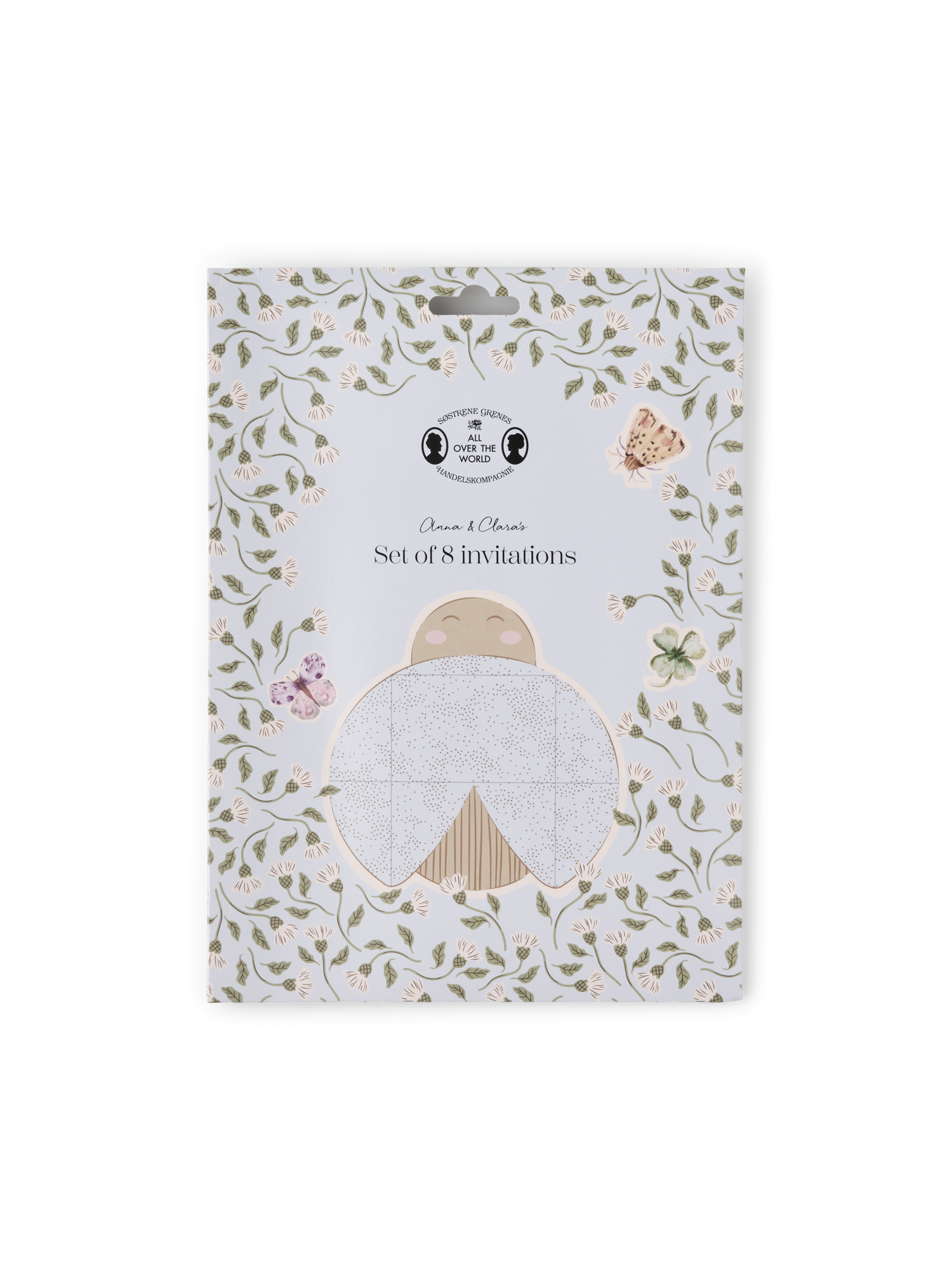 Invitations set Paper. 8 cards and envelopes.